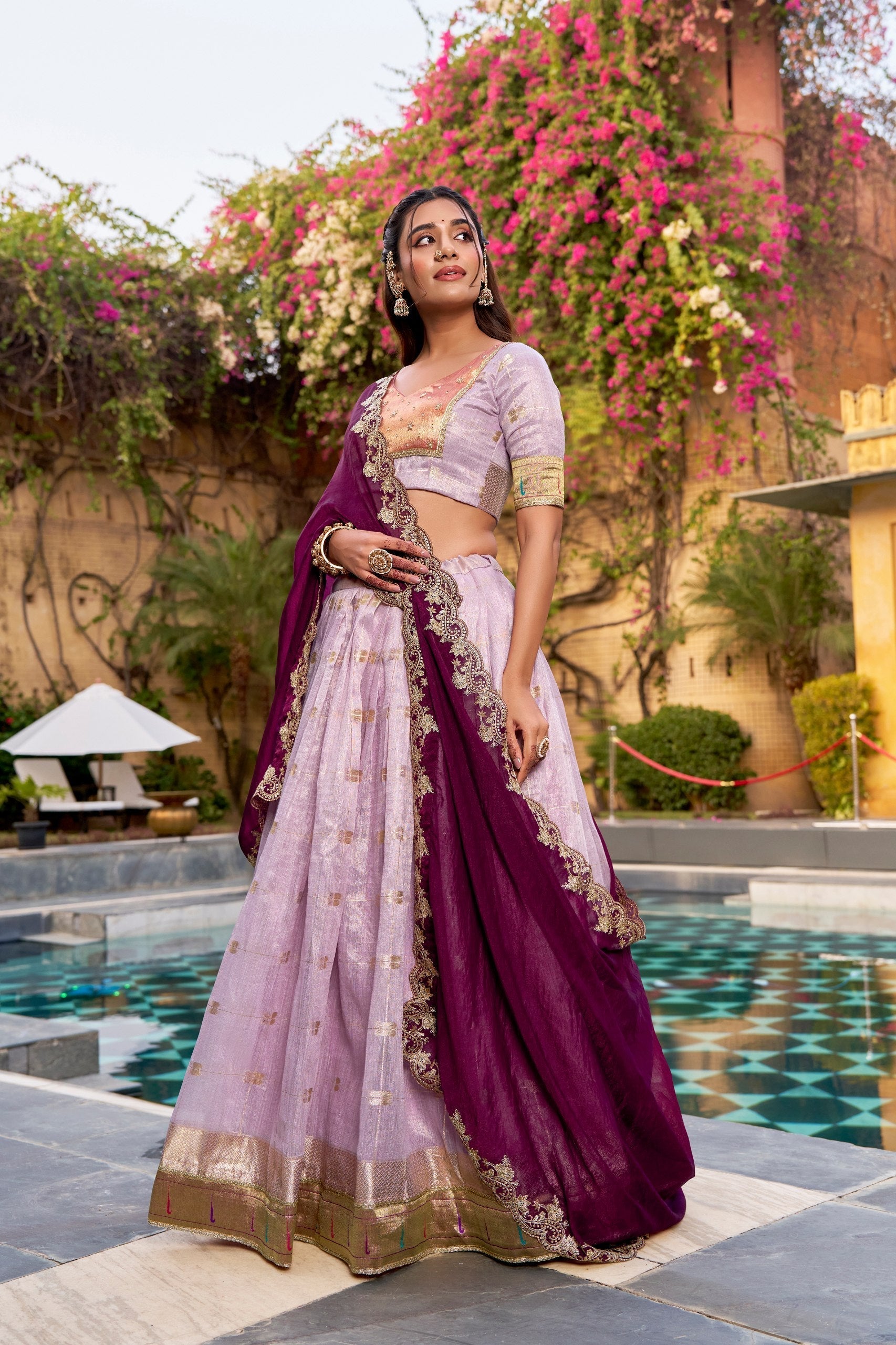 Pink Paithani Lehenga Set