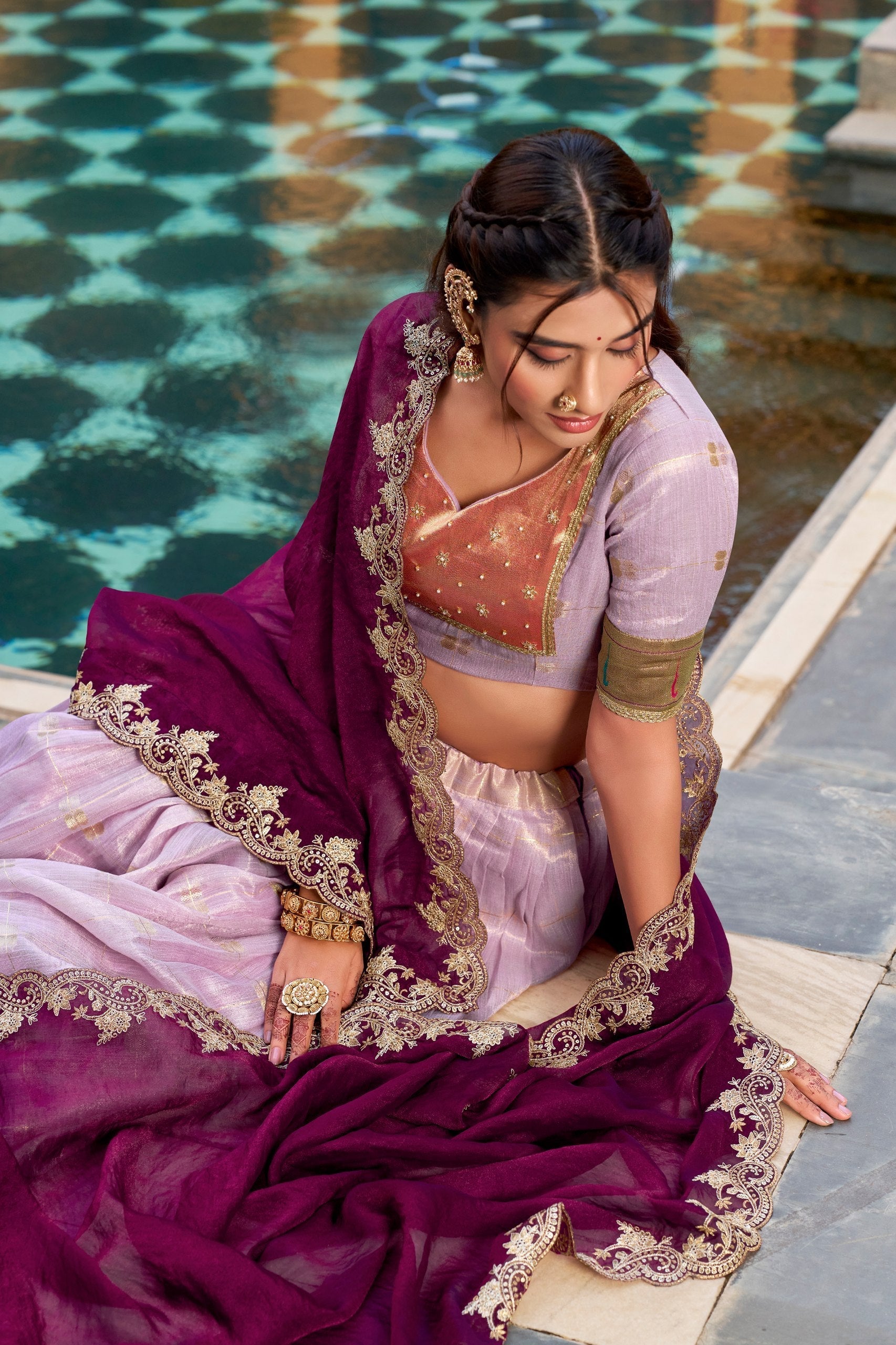 Pink Paithani Lehenga Set