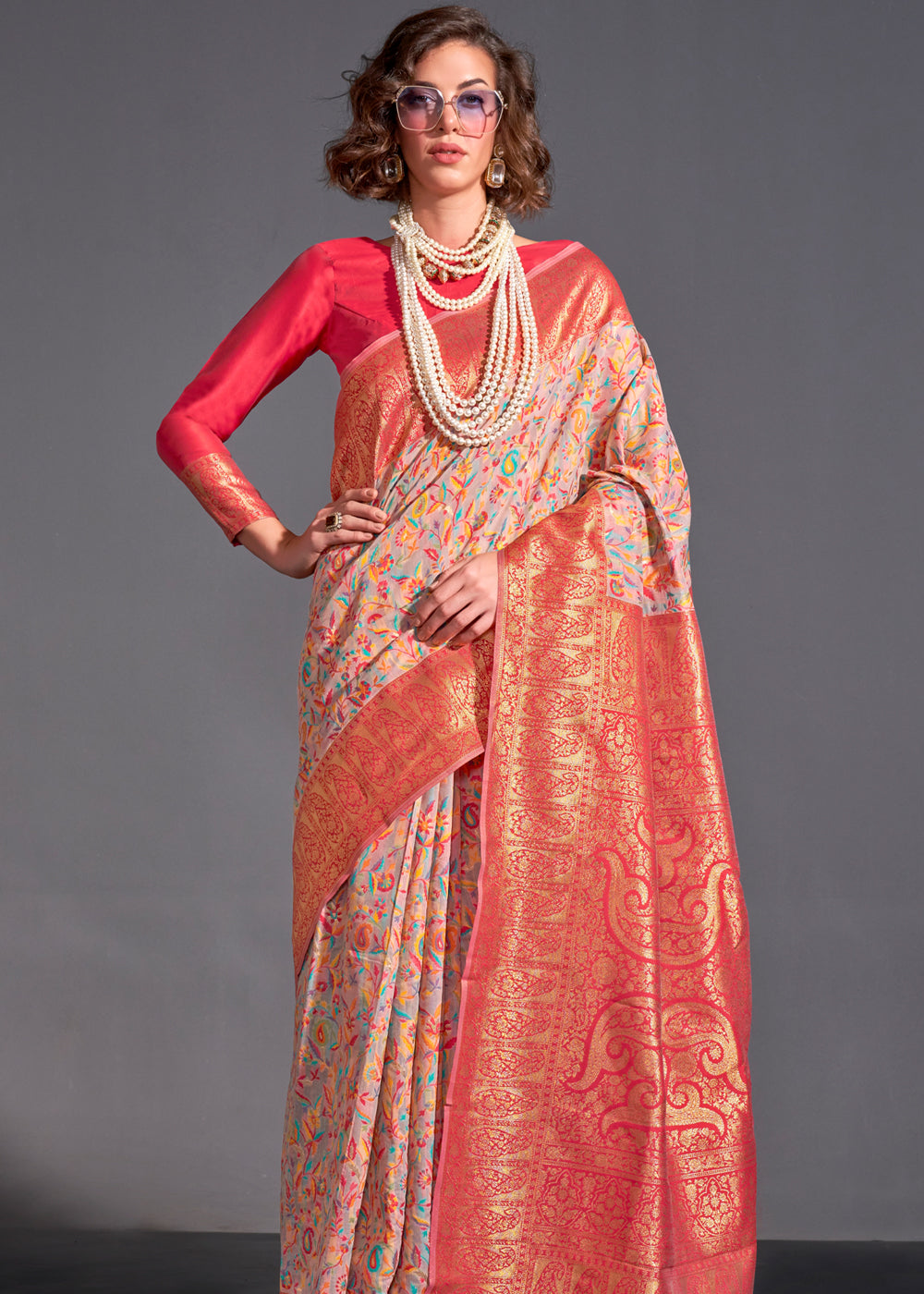 Pink Versatile Elegance Modal Silk Saree – Effortless Style for Every Occasion