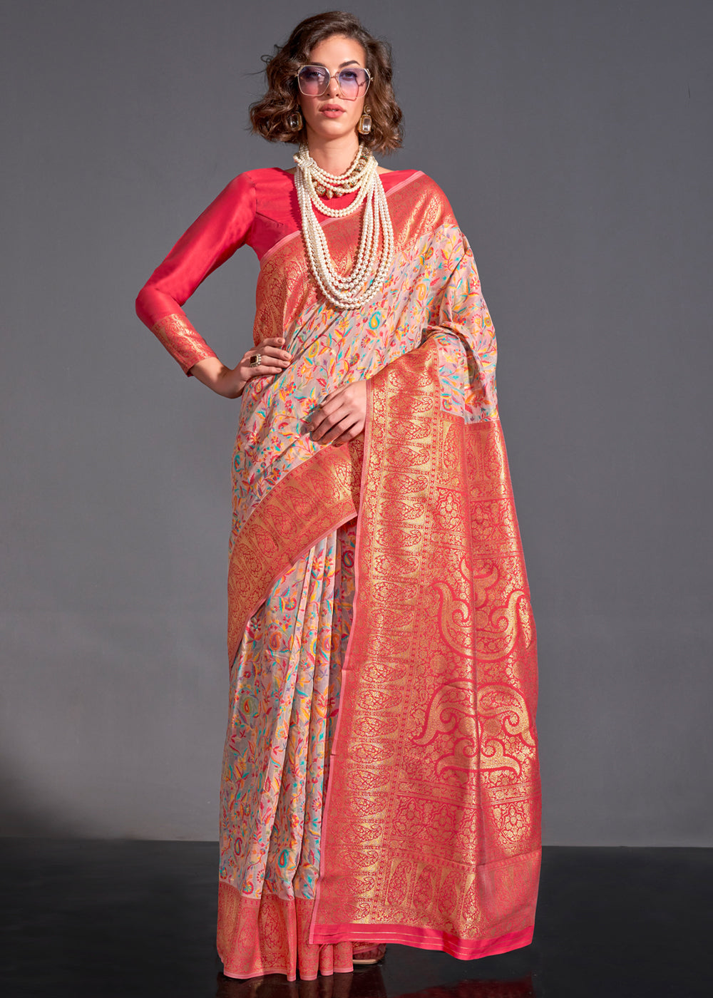 Pink Versatile Elegance Modal Silk Saree – Effortless Style for Every Occasion