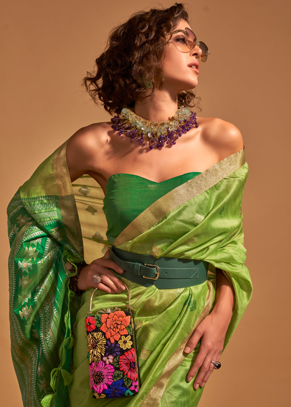 Pista Elegant Banarasi Blended Silk Saree with Intricate Timeless Design – Ideal for Grand Occasions