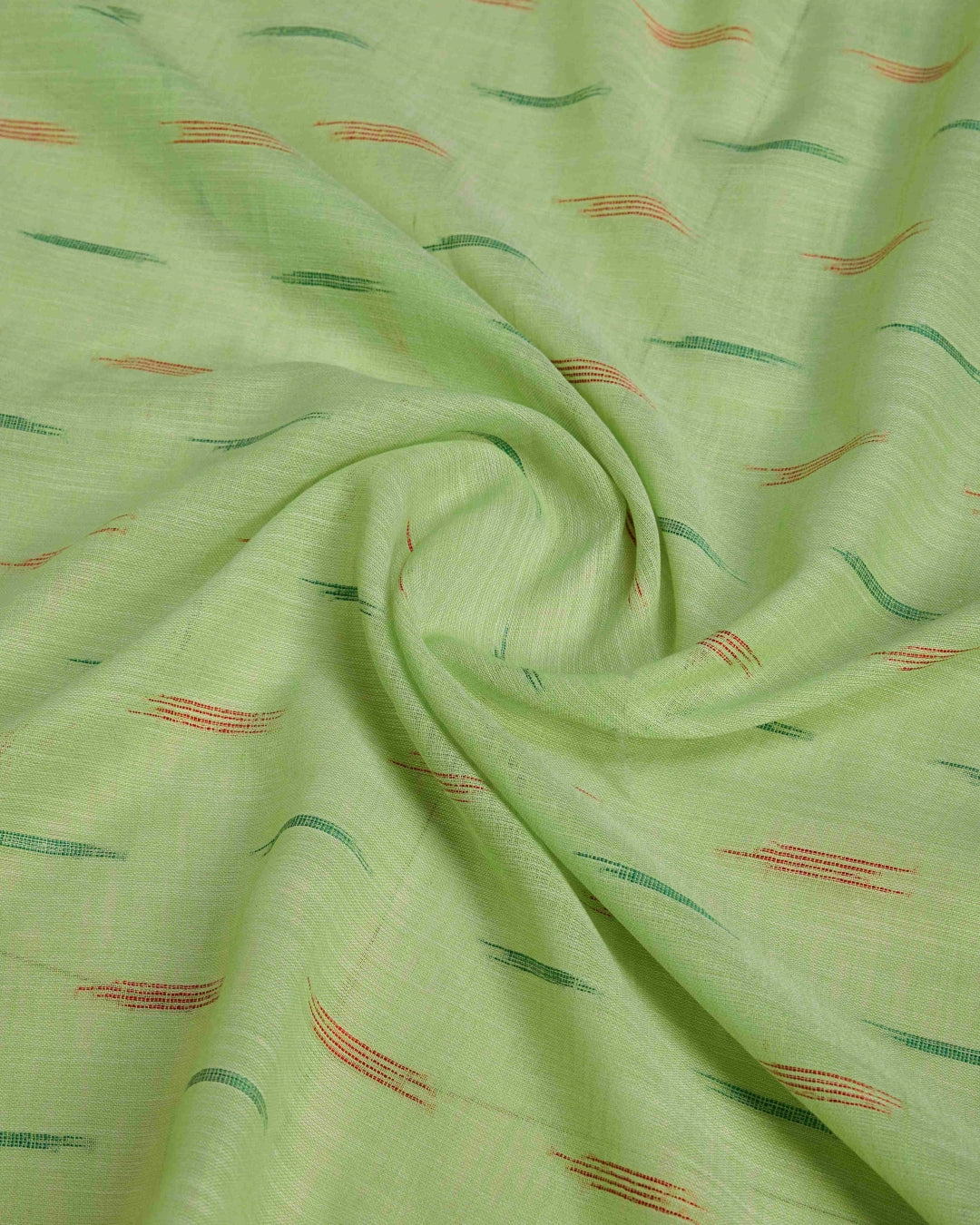Pista Elegant & Gold-Toned Ikat Woven Saree with Zari Border