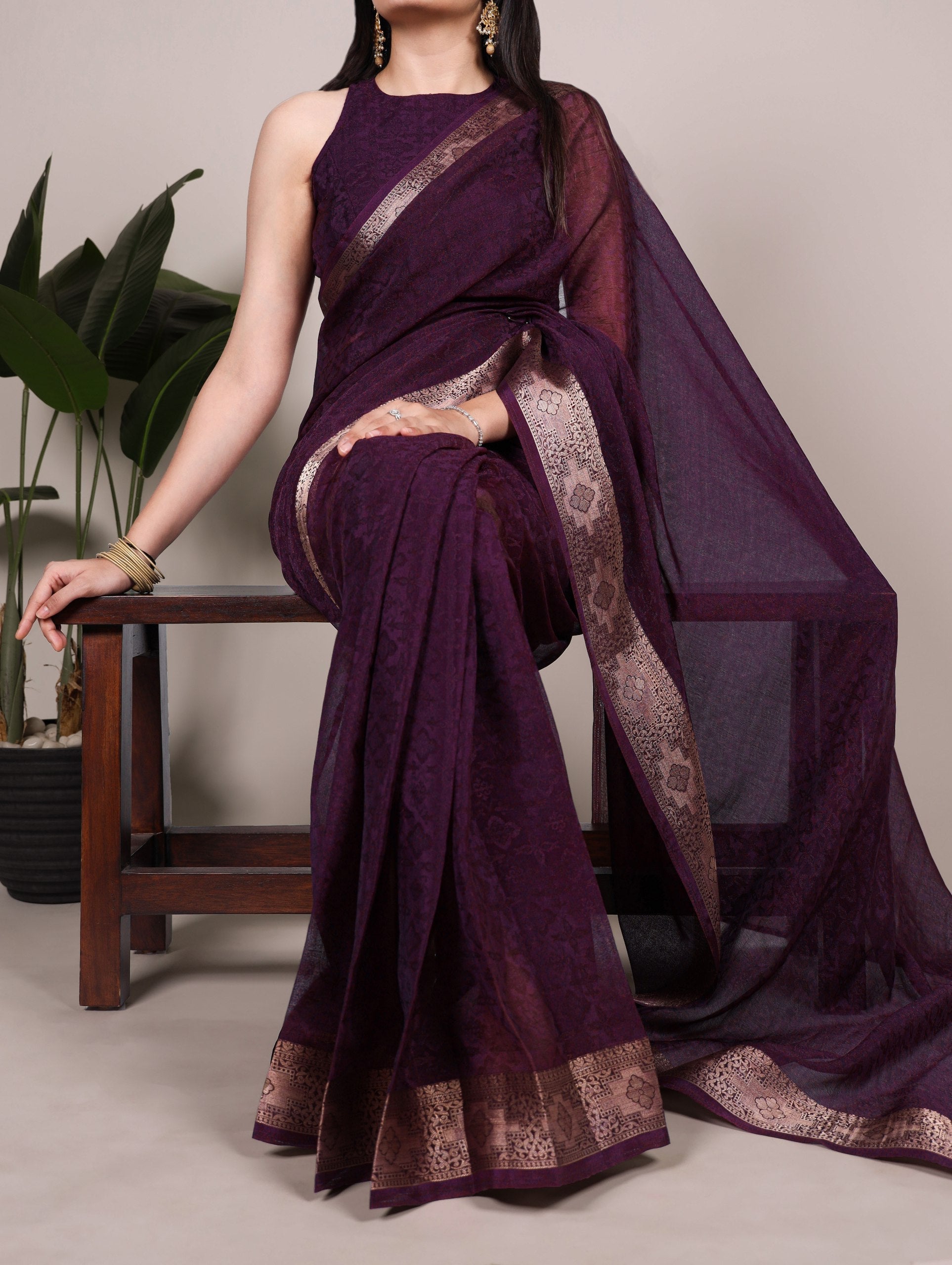 Poly Shimmer Zari Weaving Saree with Matching Unstitched Blouse Piece – Festive & Wedding Party Wear Saree for Women