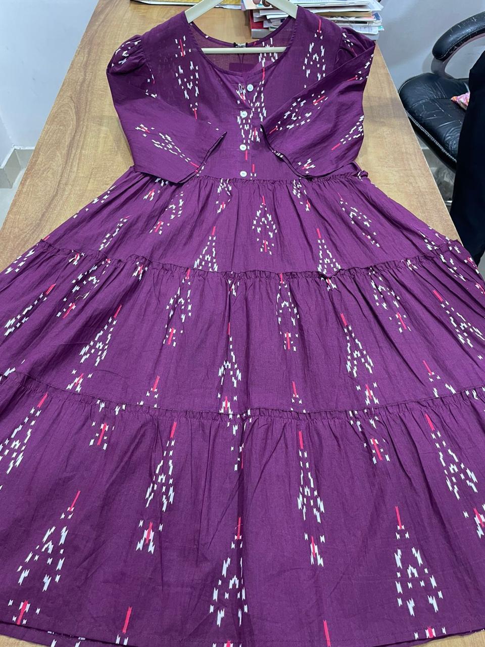 Printed Cotton 60/60 Midi Dress for Women