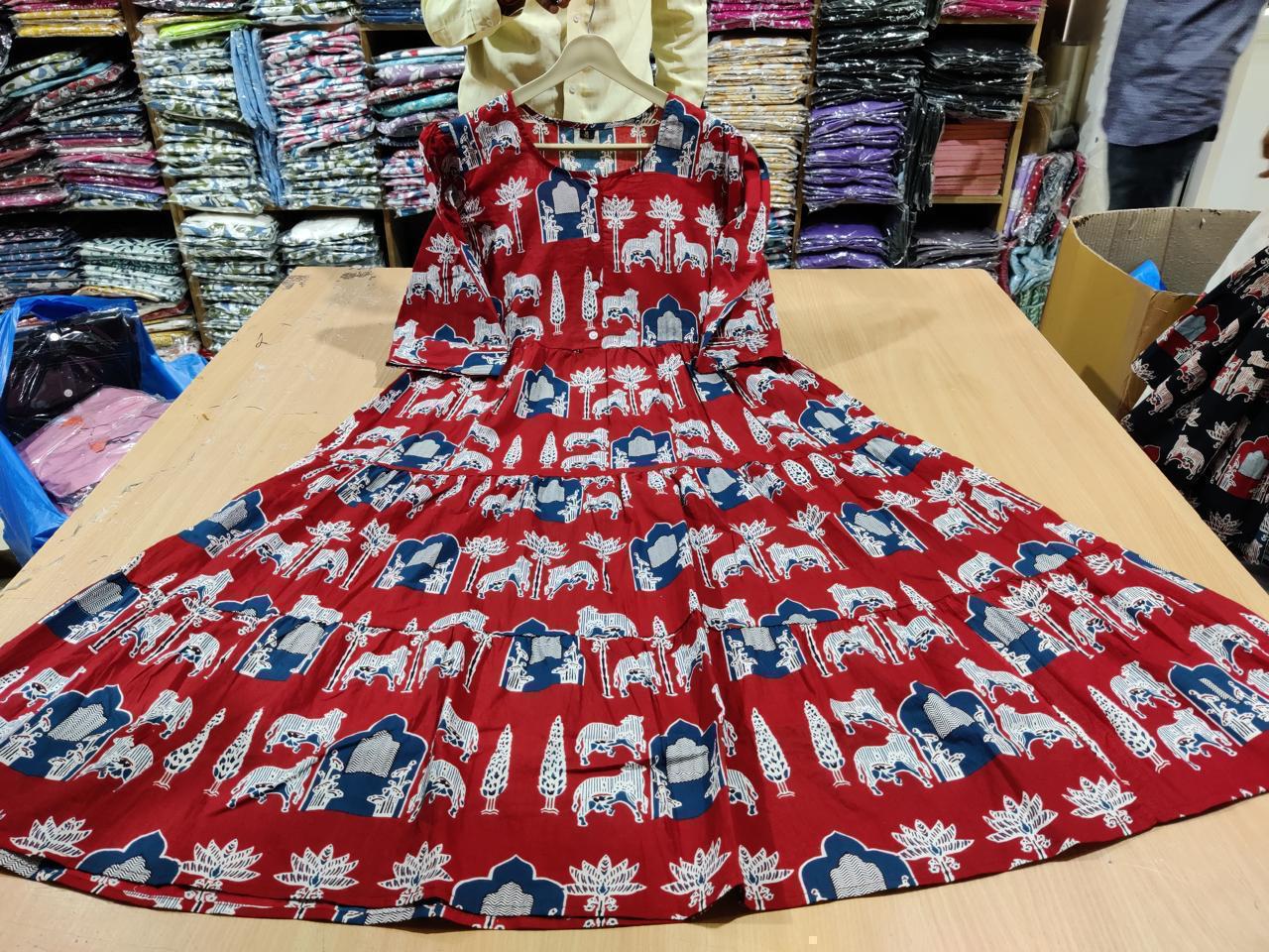 Printed Cotton 60/60 Midi Dress for Women