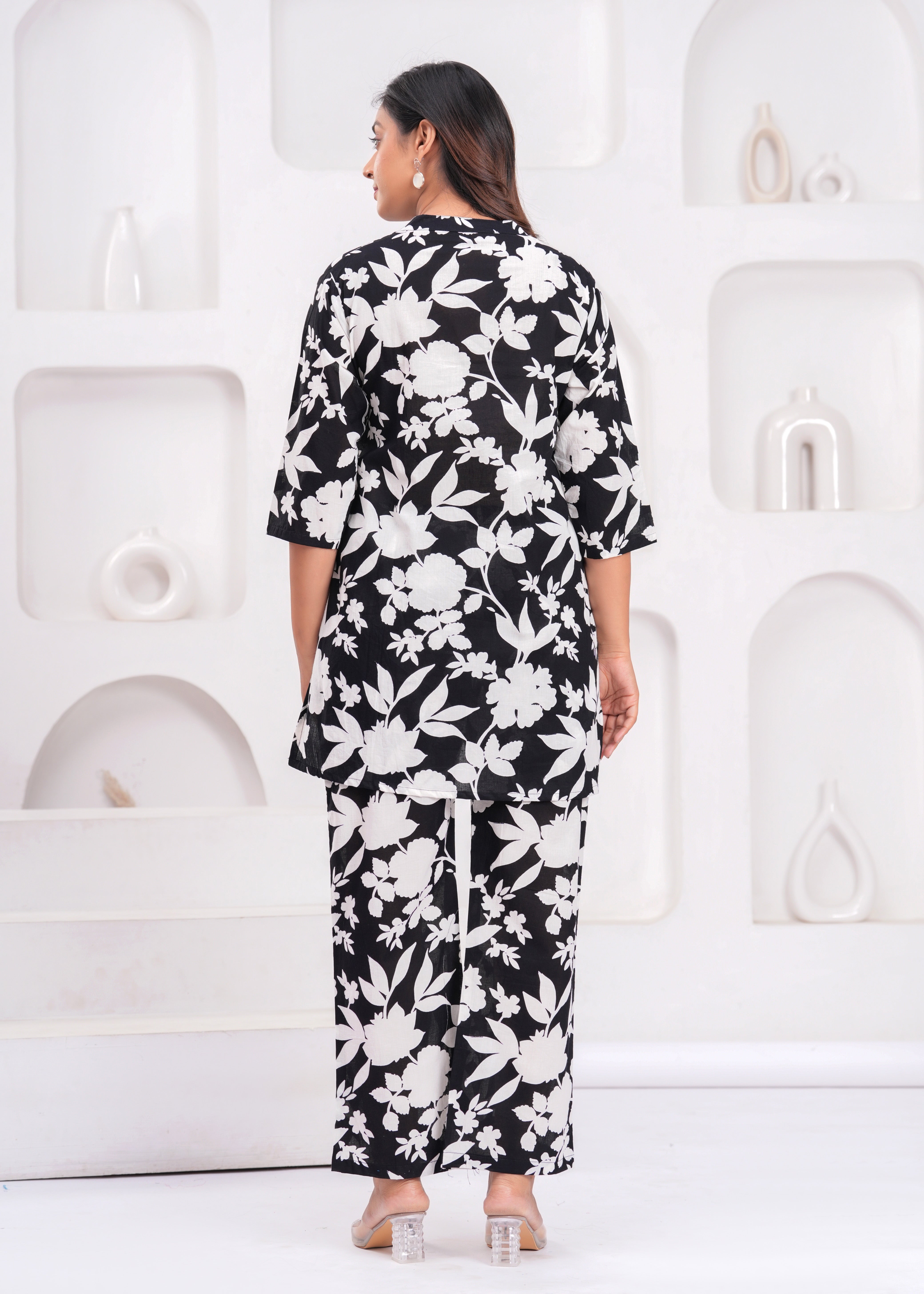 Printed Cotton Cord Set with Straight-Fit Pant & Short Kurti
