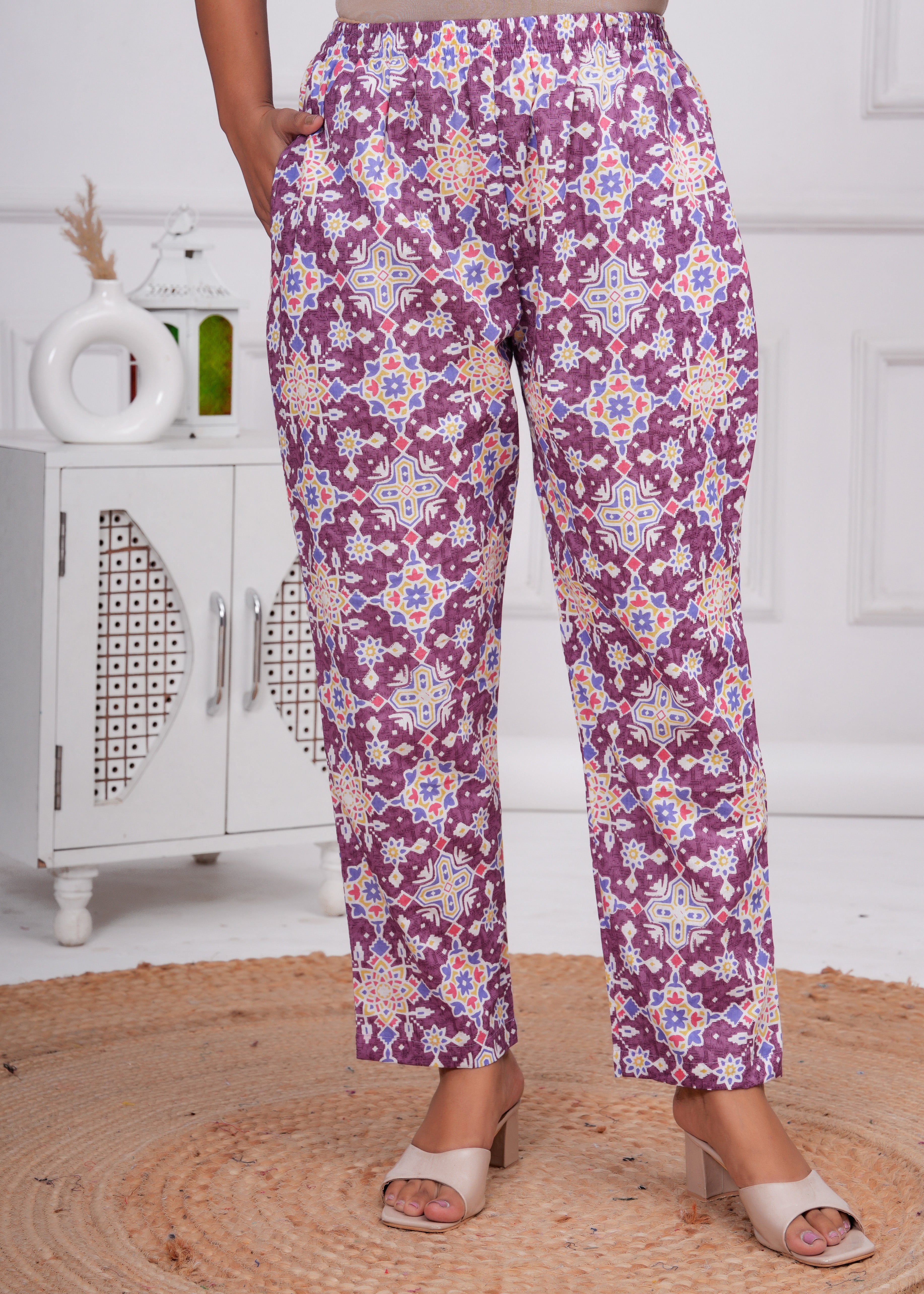 Printed Cotton Cord Set with Straight-Fit Pant & Short Kurti