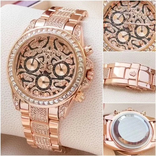 Role_x Tiger Rose Gold Chain Watch