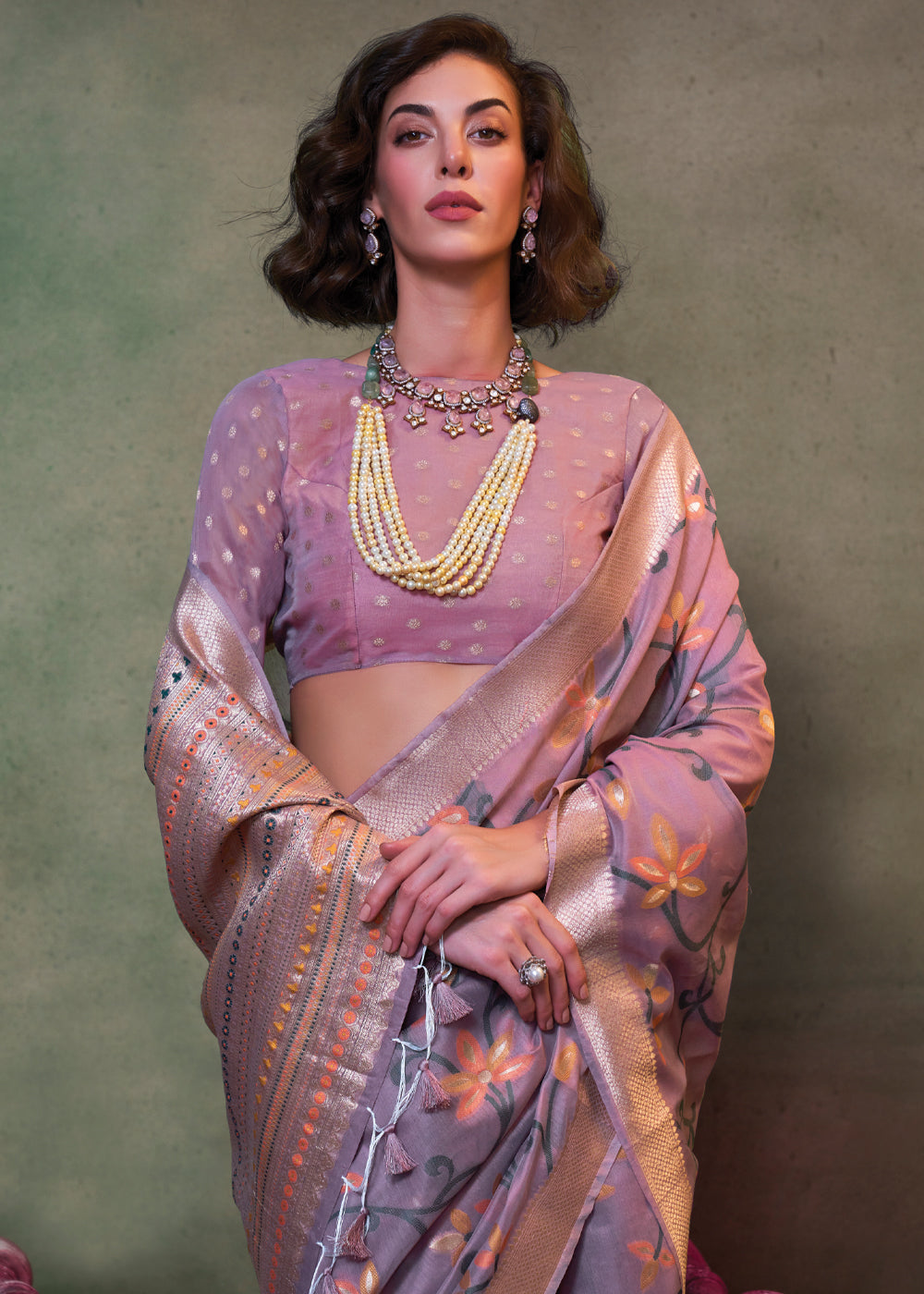 Purple Elegant Jamdani Modal Cotton Silk Saree – Timeless Weave with Intricate Motifs