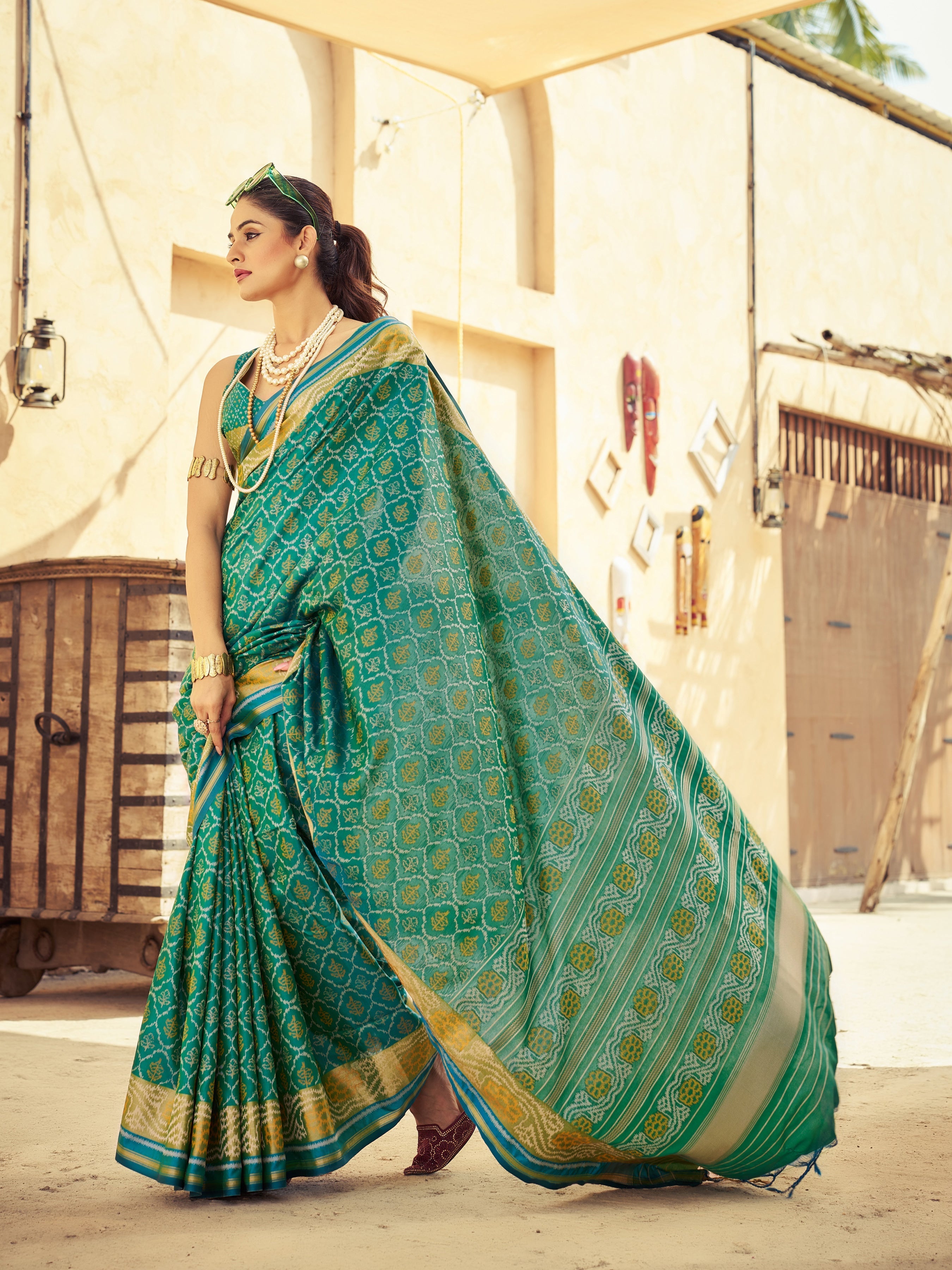 Rama Elegant Cotton Blend Saree Daily Wear