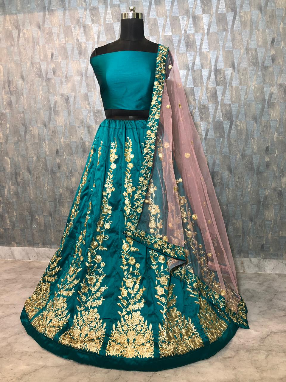 Rama Elegant Tapeta Silk Lehenga Set