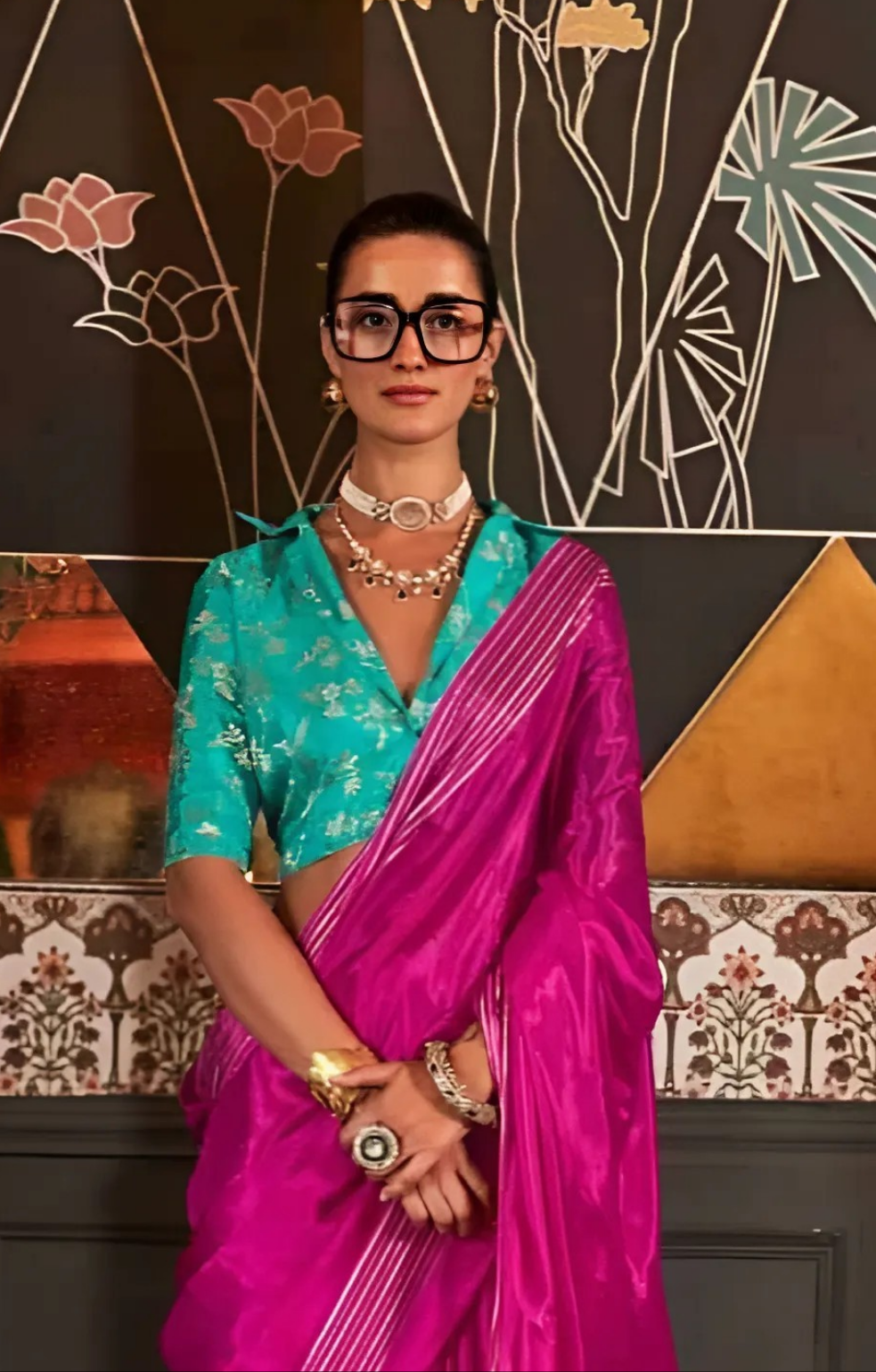 Rani Pink Timeless Blended Silk Saree – A Perfect Blend of Tradition & Elegance