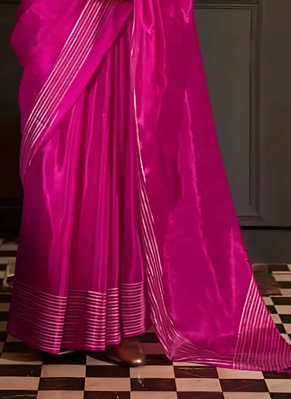 Rani Pink Timeless Blended Silk Saree – A Perfect Blend of Tradition & Elegance