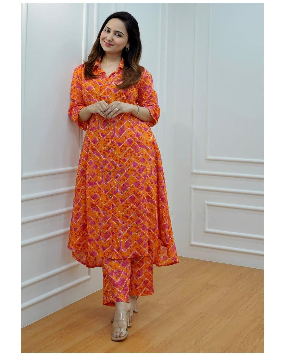 Rayon Procion Printed Co-ord Set – Fully Stitched Top & Bottom