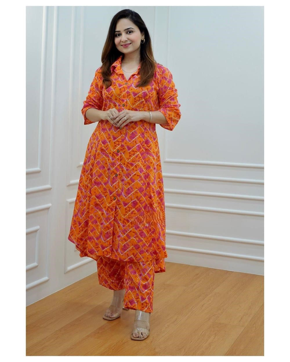 Rayon Procion Printed Co-ord Set – Fully Stitched Top & Bottom
