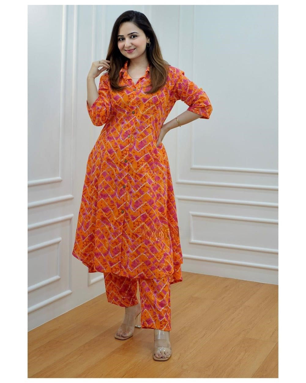 Rayon Procion Printed Co-ord Set – Fully Stitched Top & Bottom