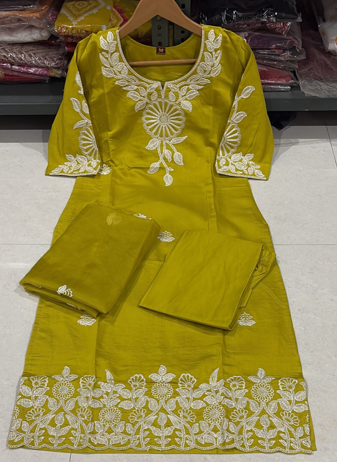 Roman Silk Embroidered 3-Piece Suit Set with Lining