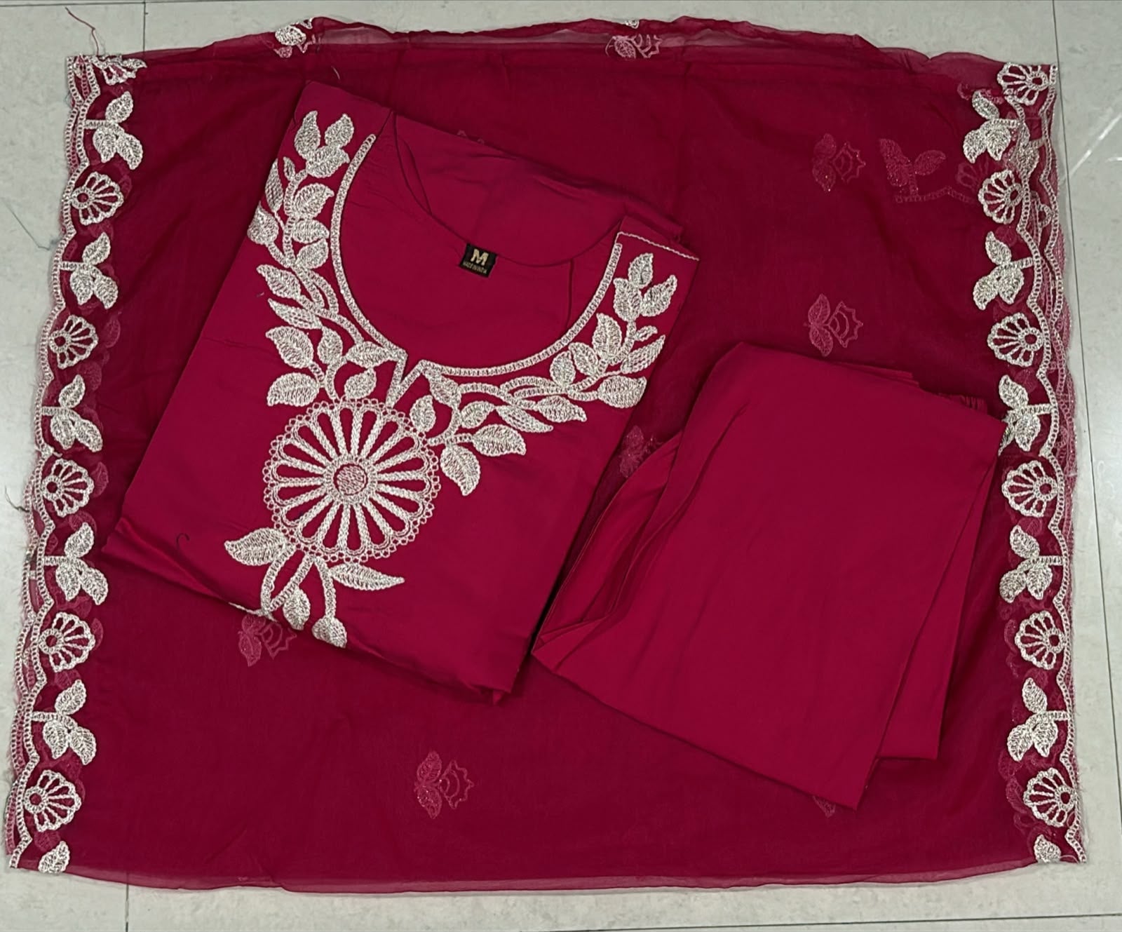 Roman Silk Embroidered 3-Piece Suit Set with Lining