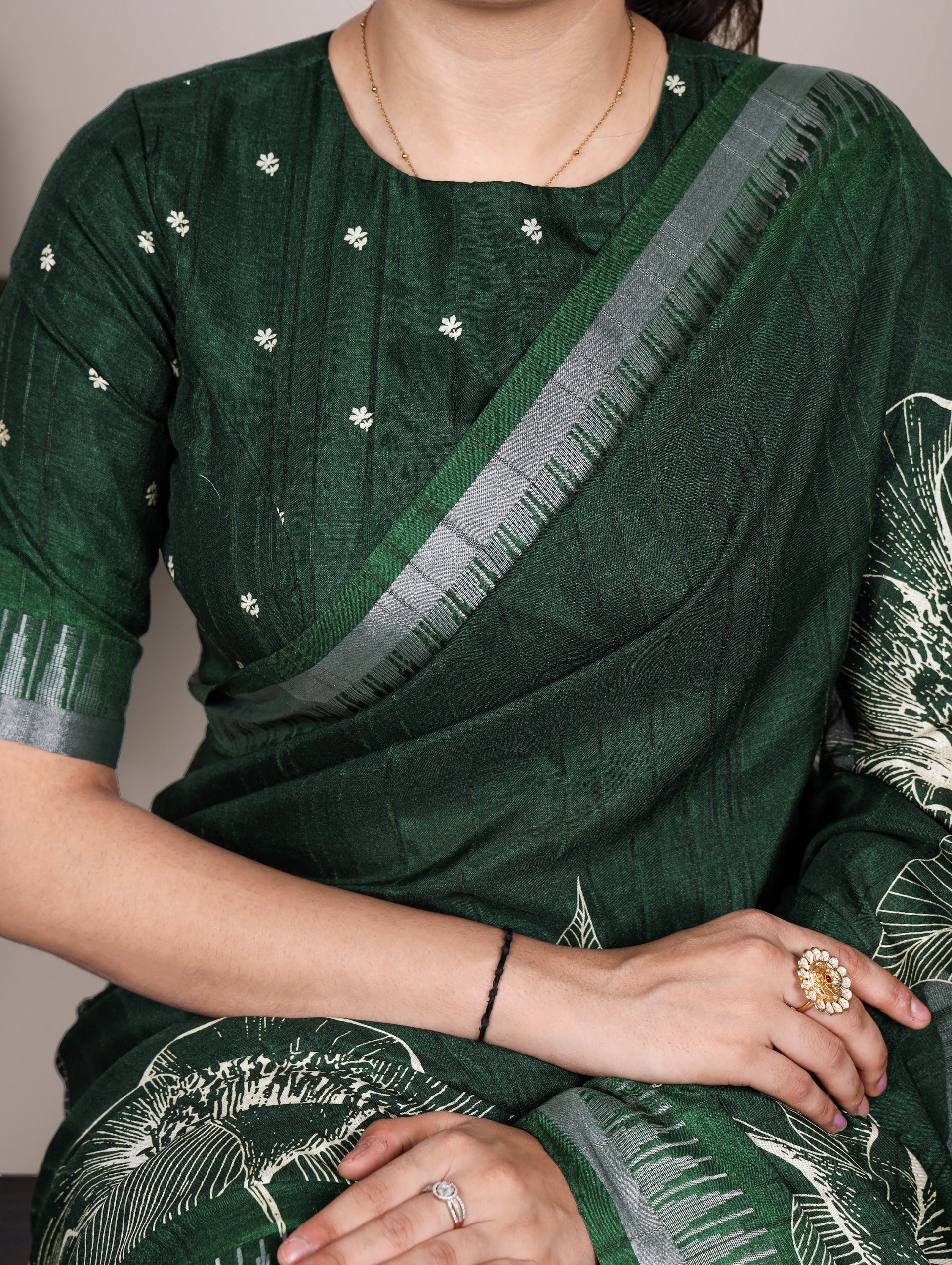 Silk Floral Printed Saree