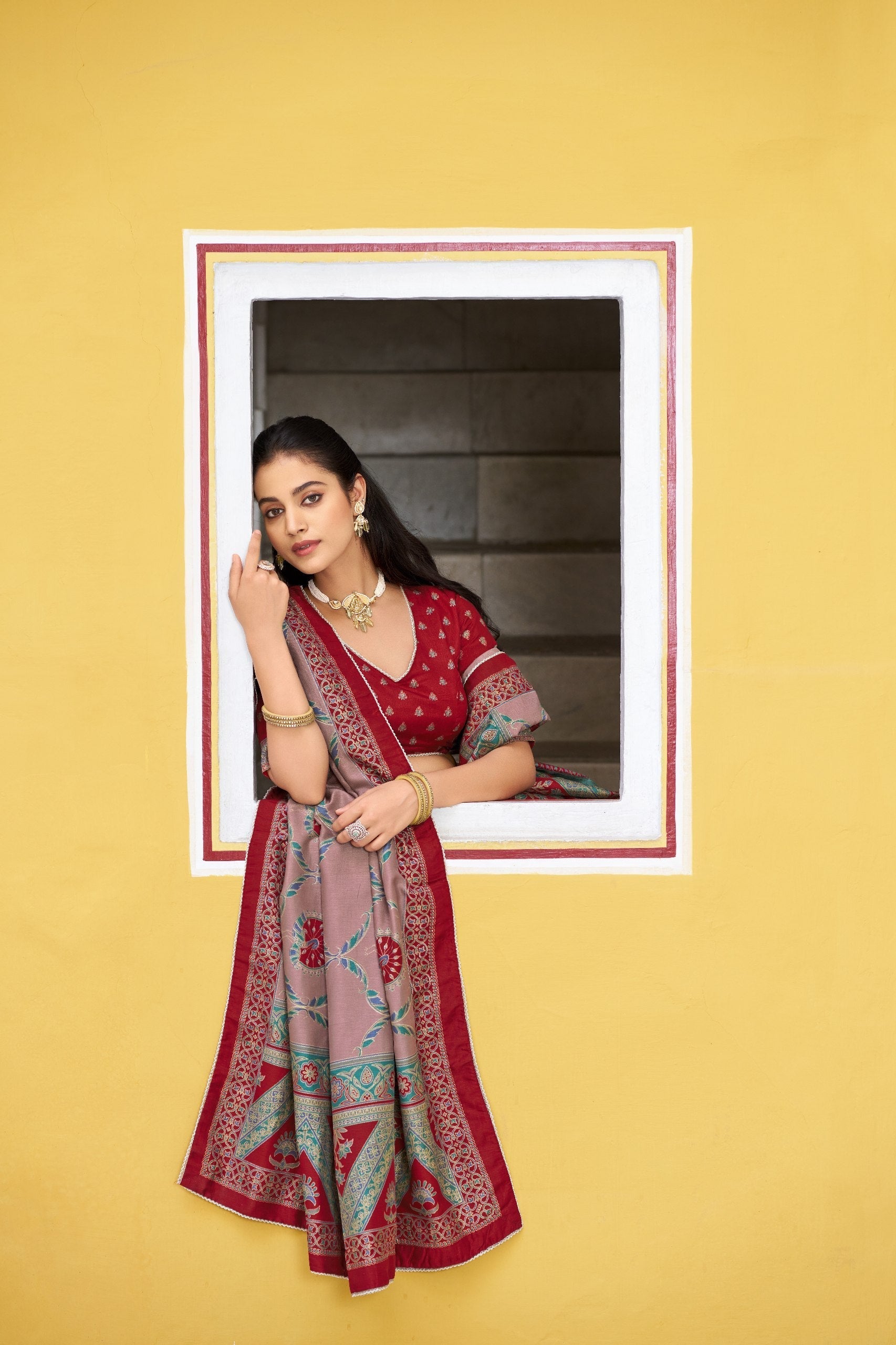 Silk Printed Lehenga with Iconic Sparkle