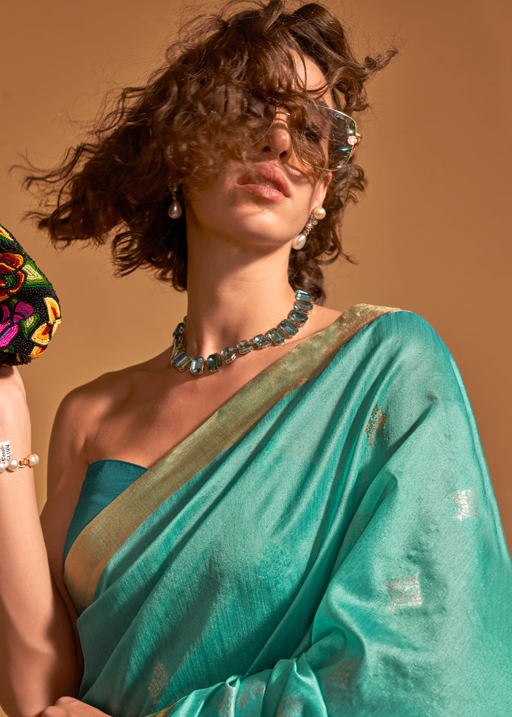 Sky Blue Elegant Banarasi Blended Silk Saree with Intricate Timeless Design – Ideal for Grand Occasions