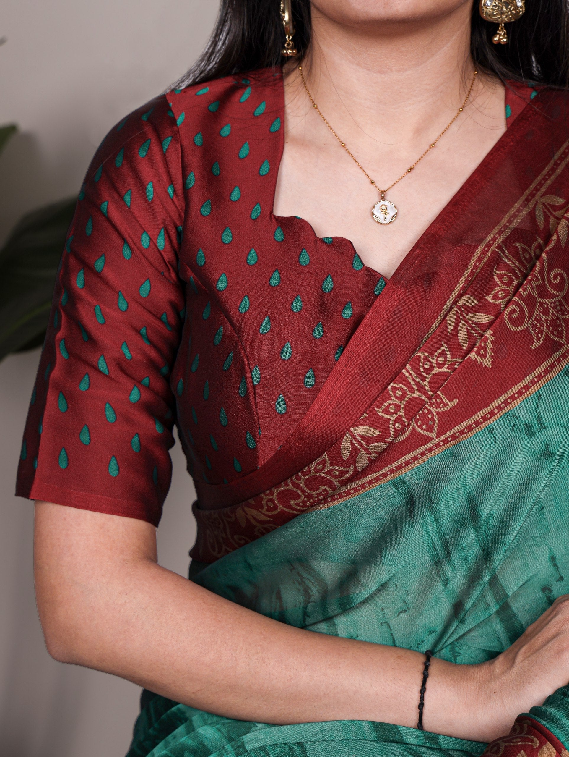 Sky Blue Elegant Rangoli Silk Printed Saree with Matching Unstitched Blouse – Lightweight & Stylish Daily/Festive Wear