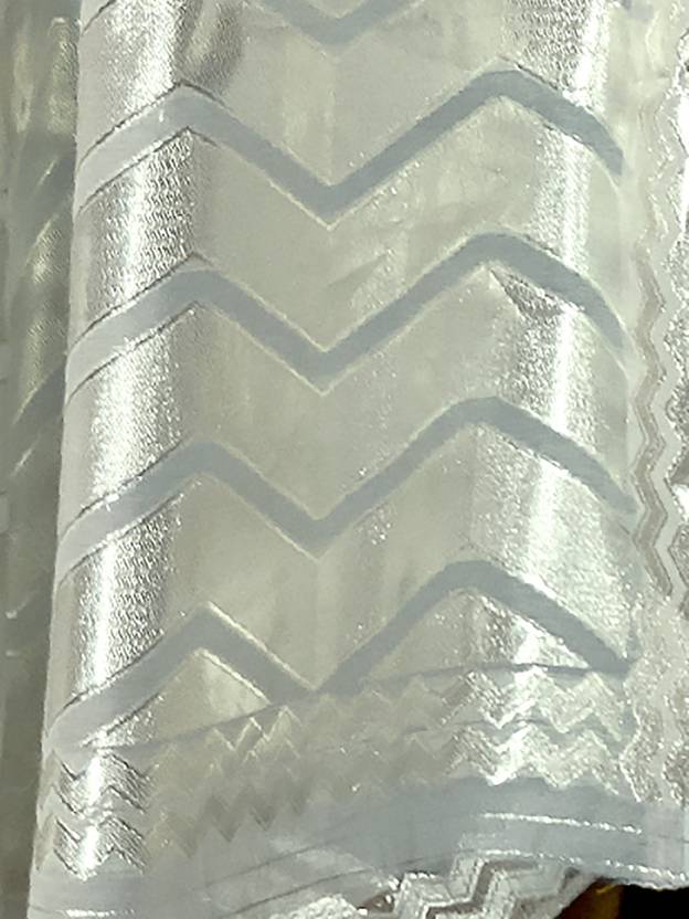 Sky Blue Banarasi Silk Unstitched Saree with Designer Border