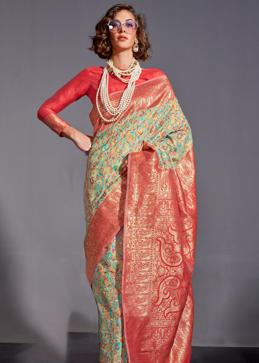 Sky Blue Versatile Elegance Modal Silk Saree – Effortless Style for Every Occasion
