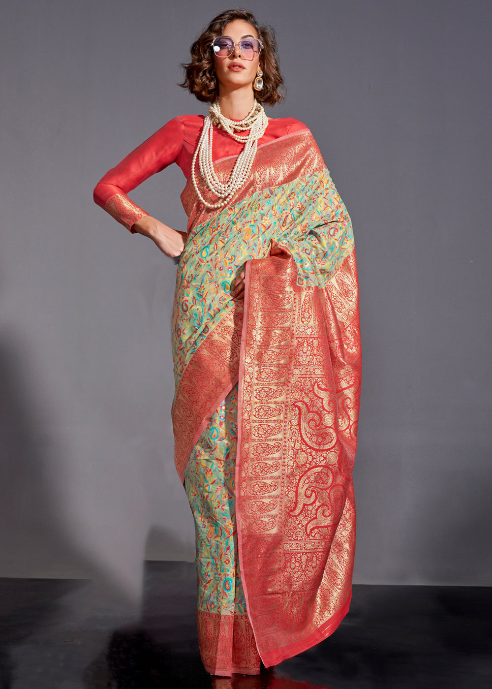 Sky Blue Versatile Elegance Modal Silk Saree – Effortless Style for Every Occasion