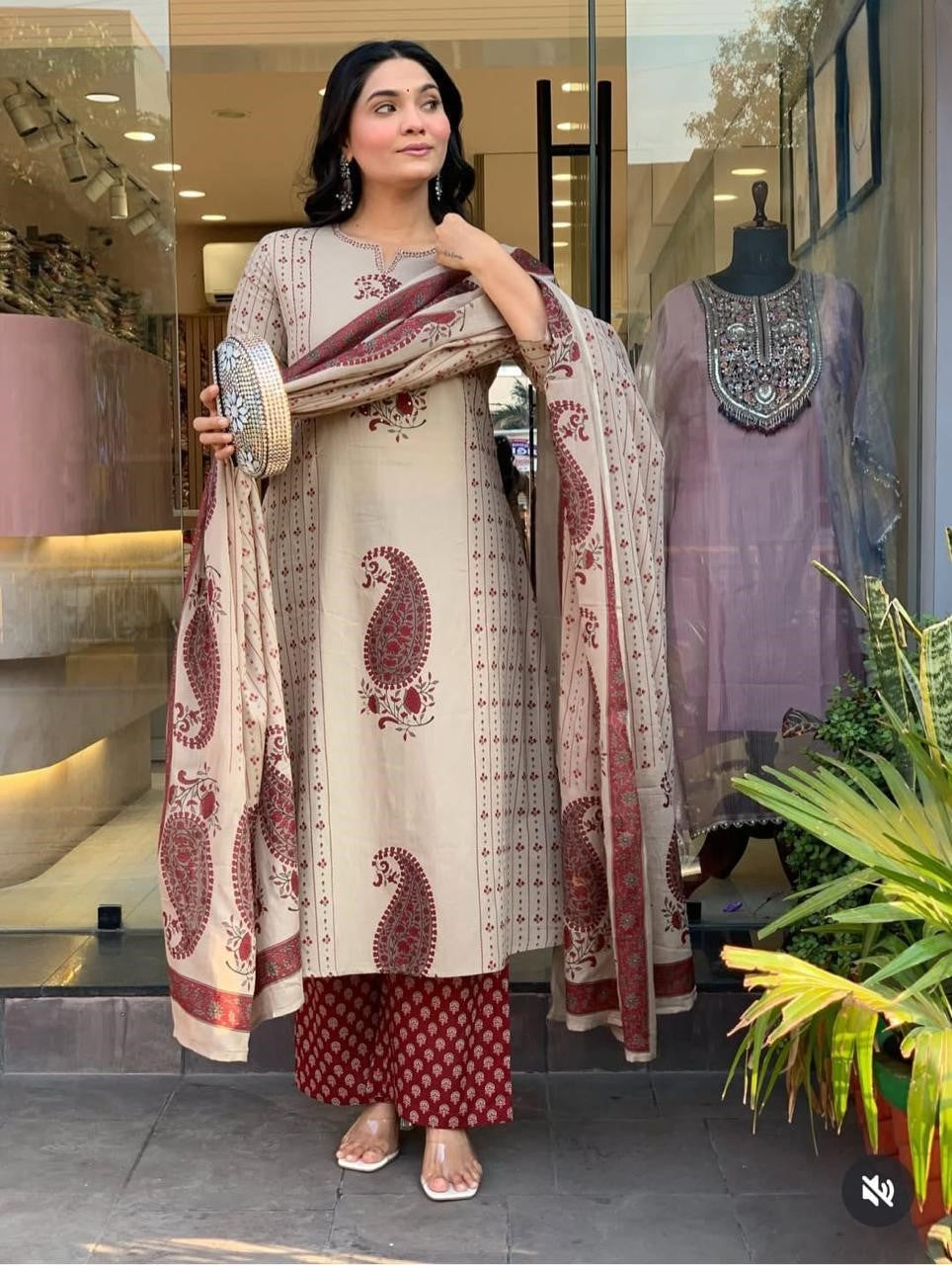 Straight Cotton 60x60 Kurta Pant Dupatta Set | 3 Piece