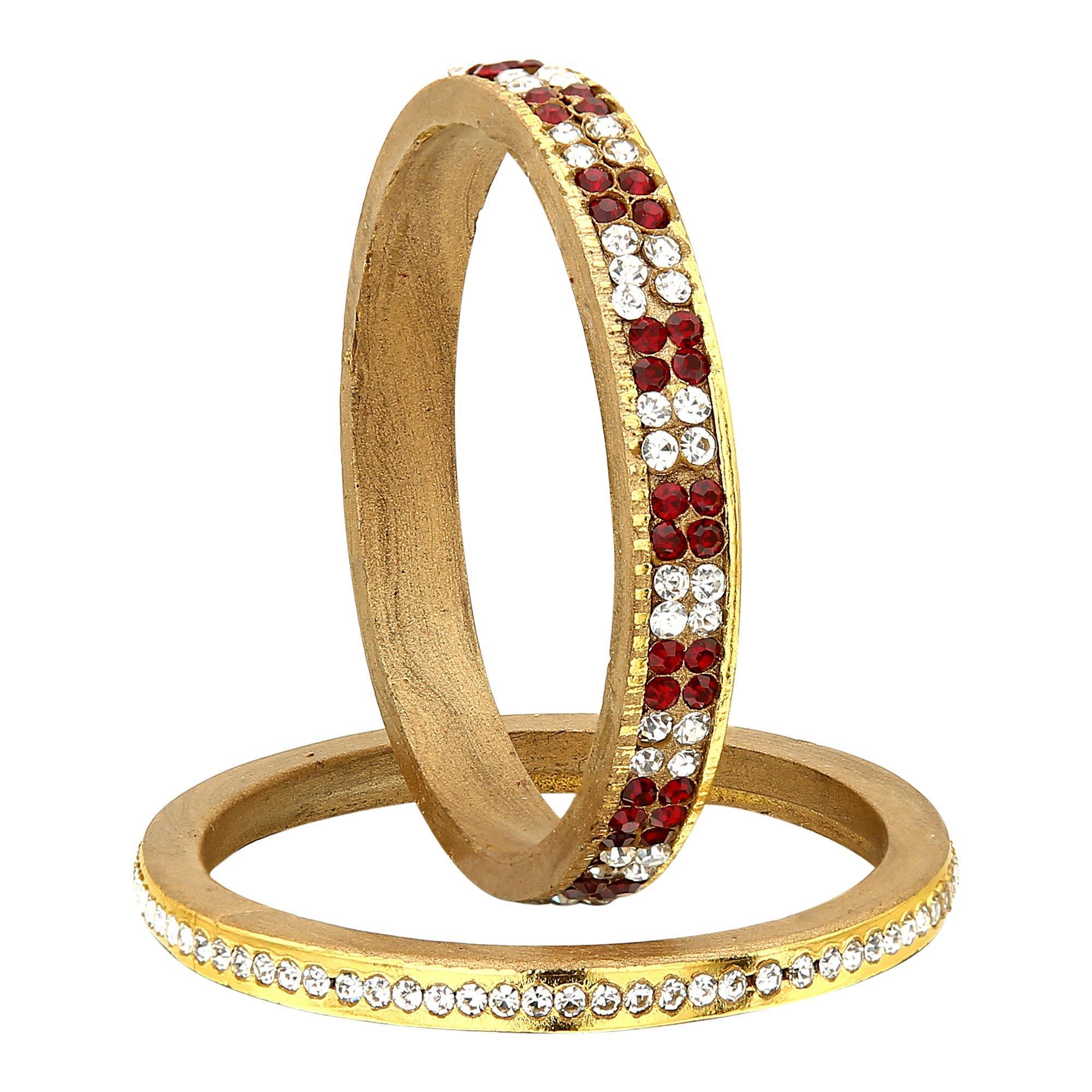 Sukriti Bridal Maroon Lac Chura Bangles for Women -Set of 20