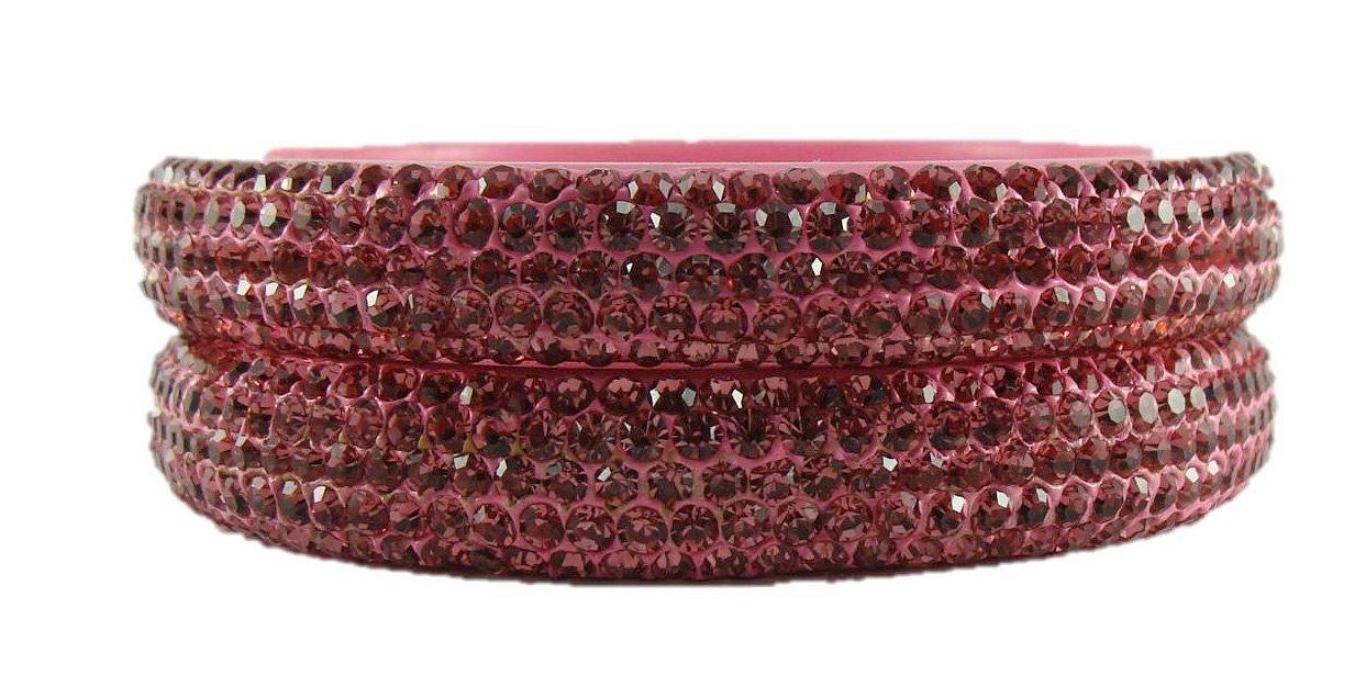 Sukriti Bridal Rajasthani Pink Lac Bangles for Women - Set of 2