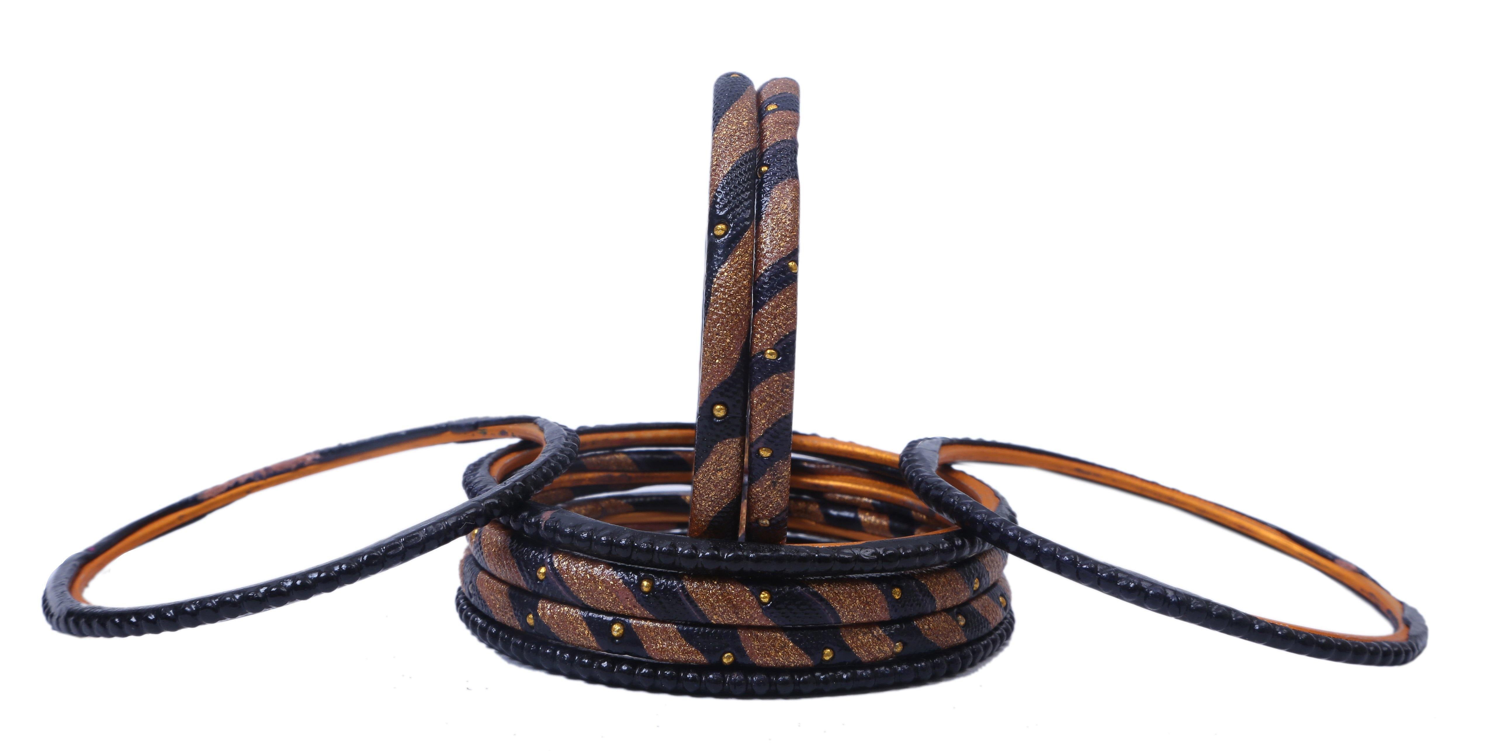 Sukriti Casual Fashion Black Lac Bangles for Girls, Women - Set of 8