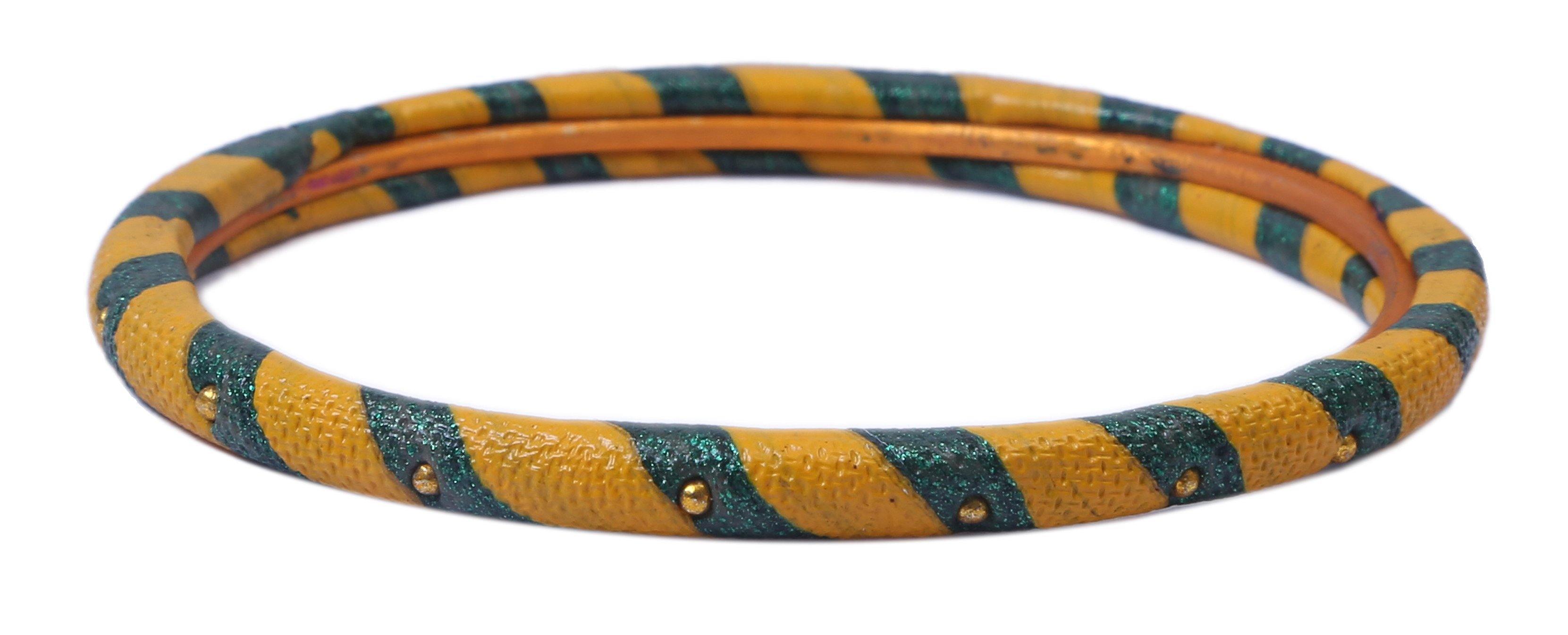 Sukriti Casual Fashion Green Lac Bangles for Girls, Women - Set of 8