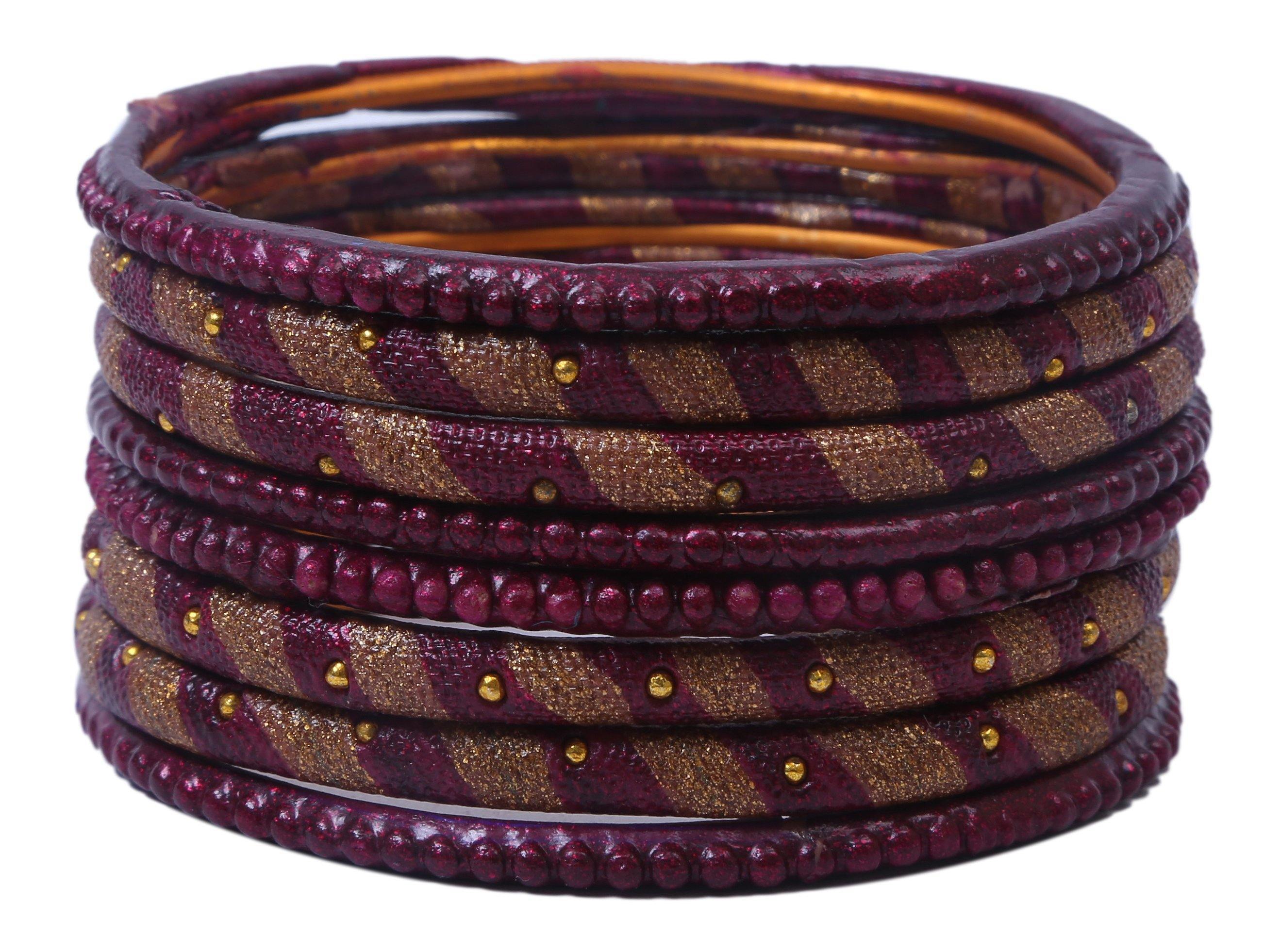 Sukriti Casual Fashion Maroon Lac Bangles for Girls, Women - Set of 8