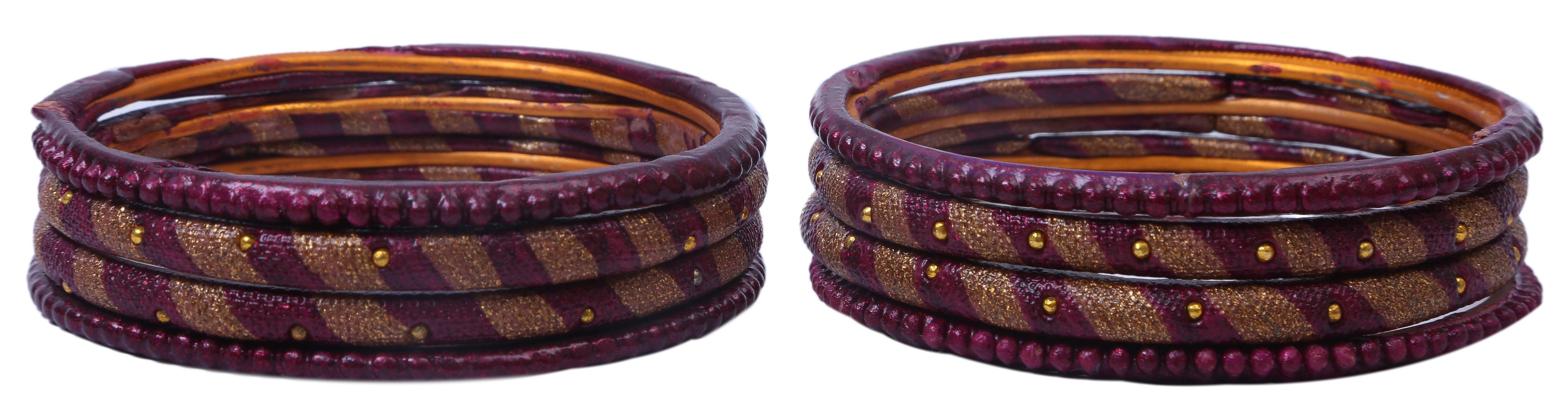 Sukriti Casual Fashion Maroon Lac Bangles for Girls, Women - Set of 8