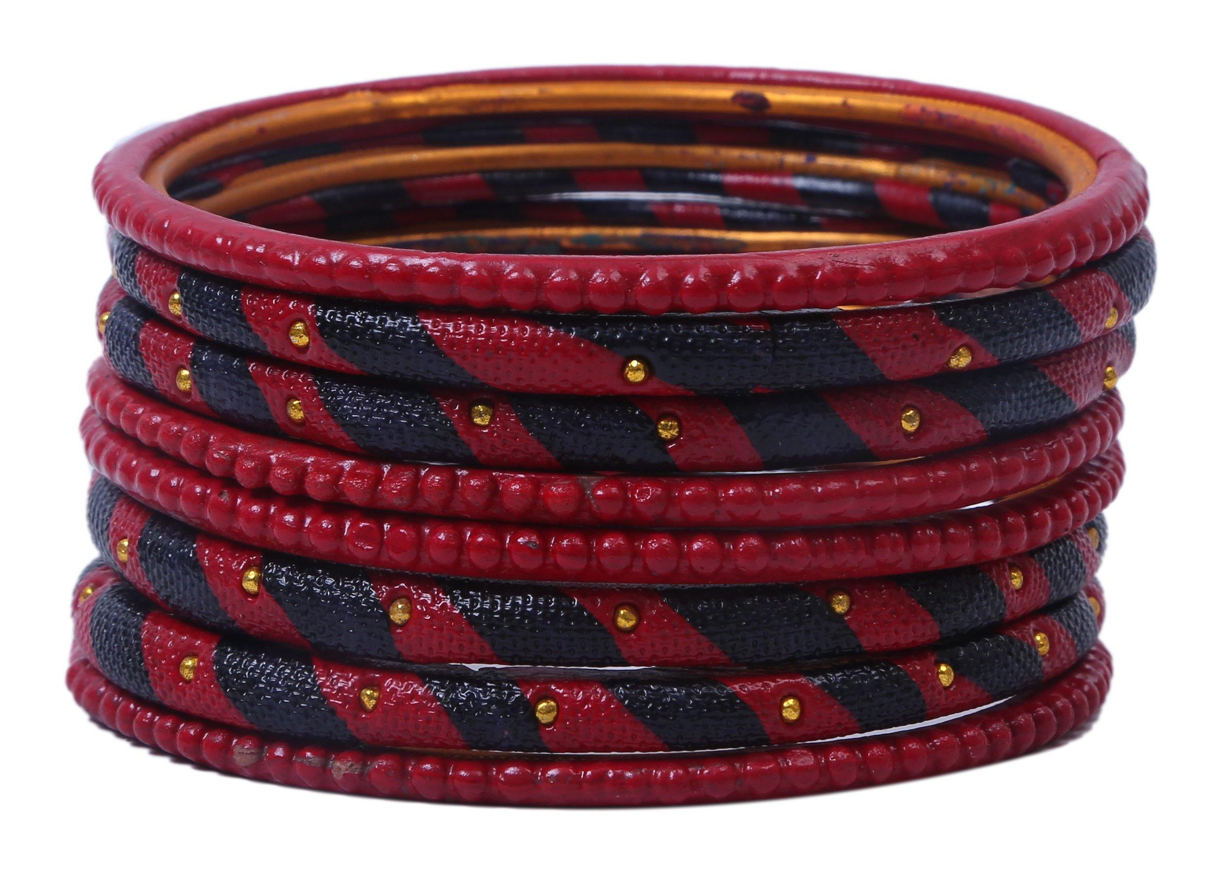 Sukriti Casual Fashion Red Lac Bangles for Girls, Women - Set of 8