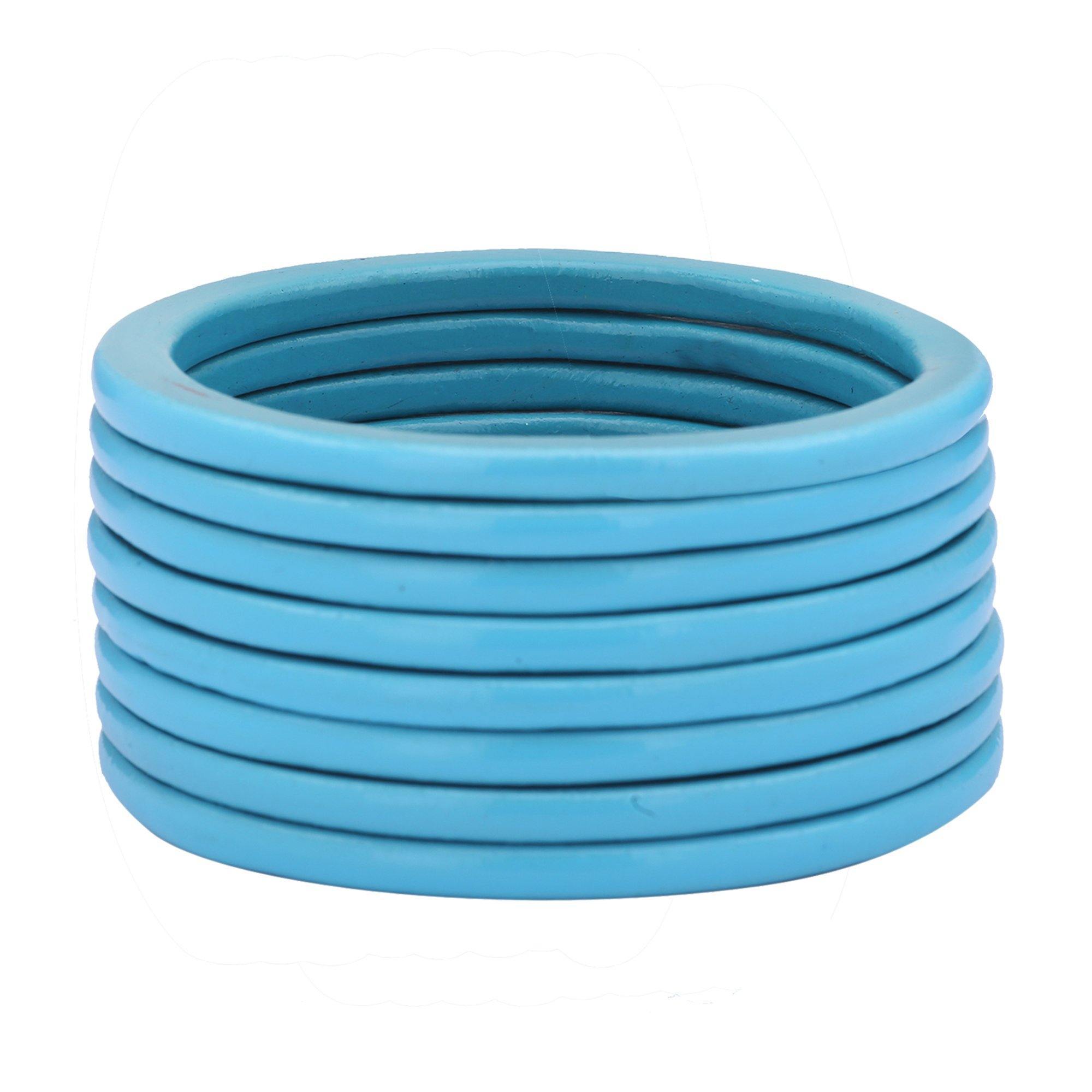 Sukriti Ethnic Bridal Wedding Lac Aqua Bangles for Girls & Women – Set of 8