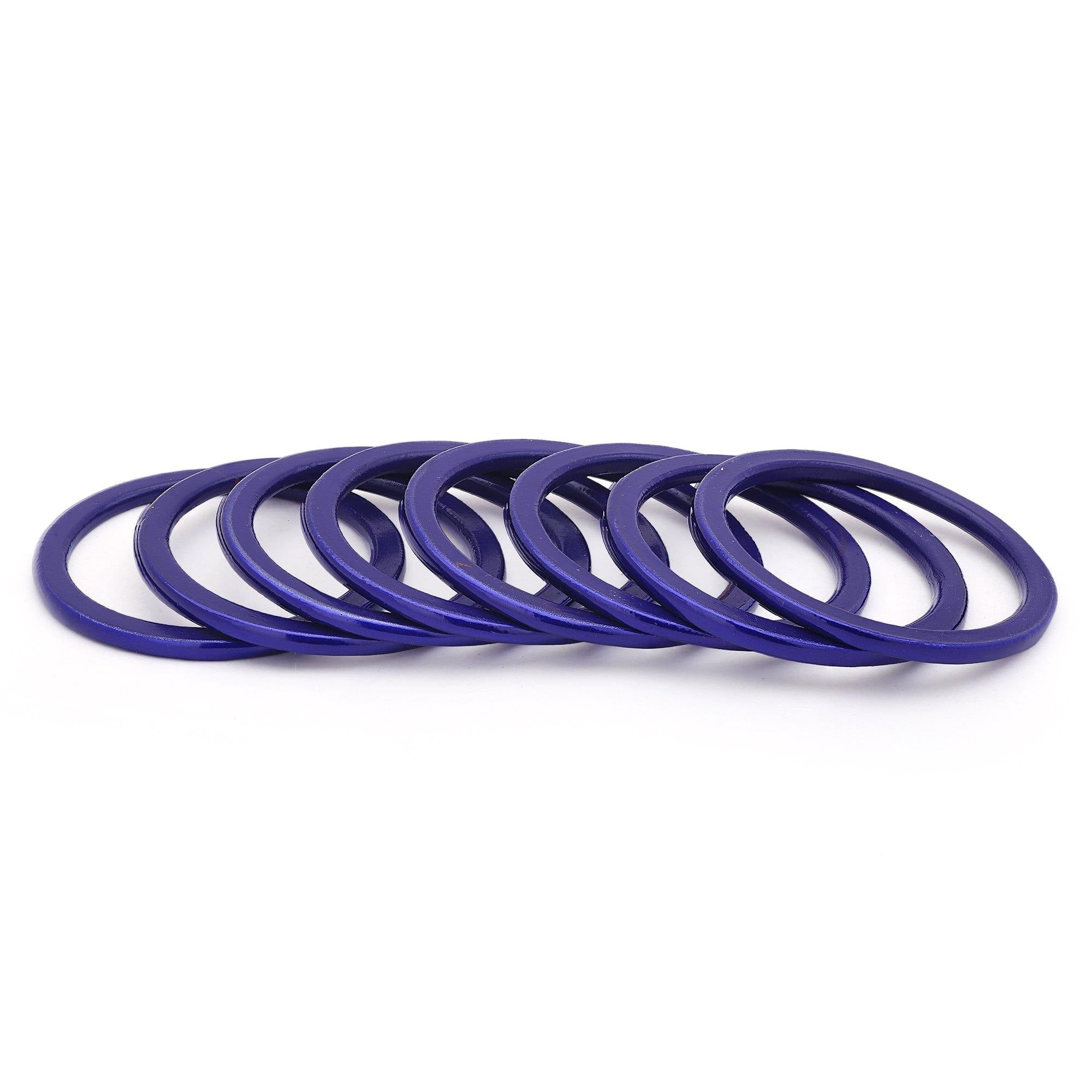 Sukriti Ethnic Bridal Wedding Lac Blue Bangles for Girls & Women – Set of 8