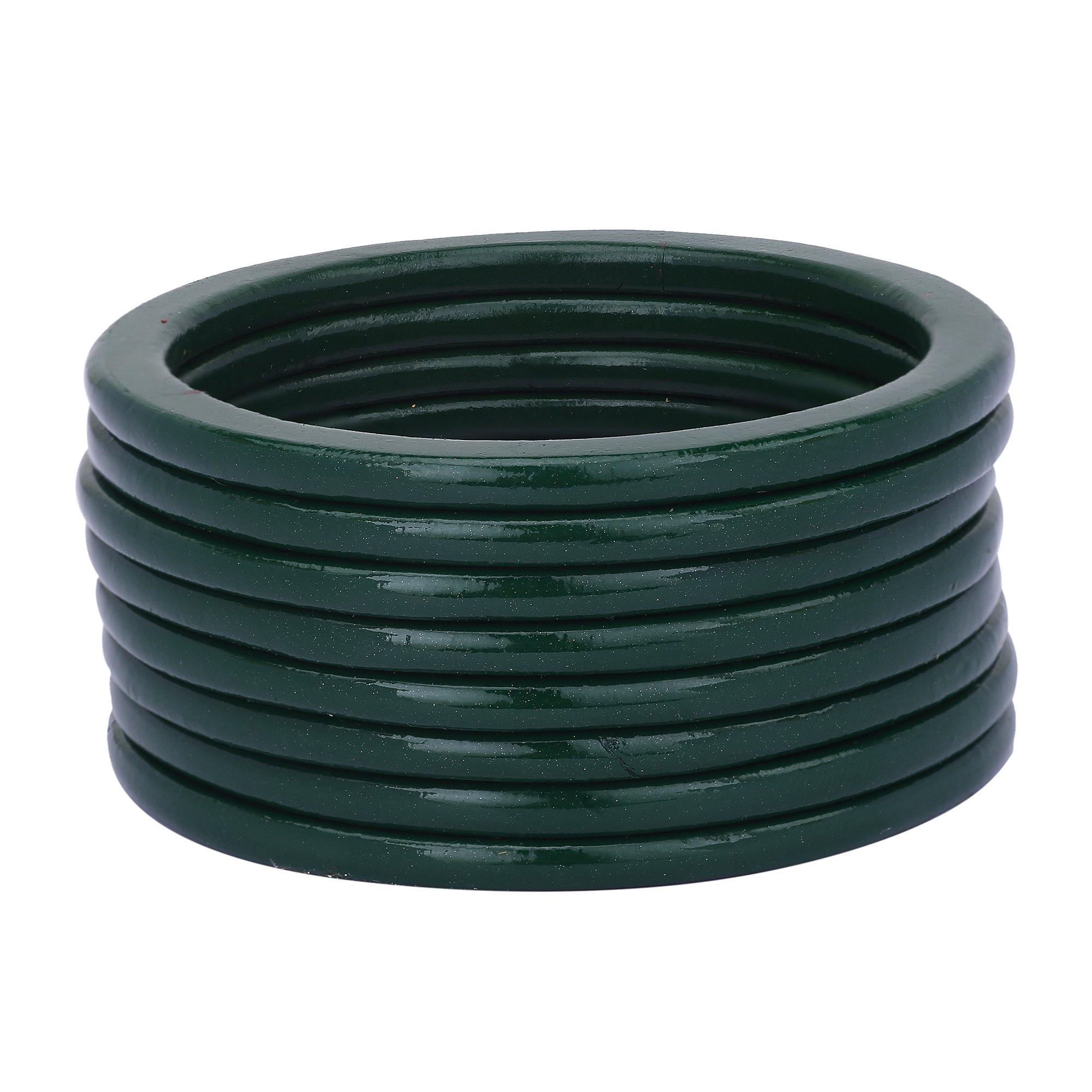 Sukriti Ethnic Bridal Wedding Lac Green Bangles for Girls & Women – Set of 8