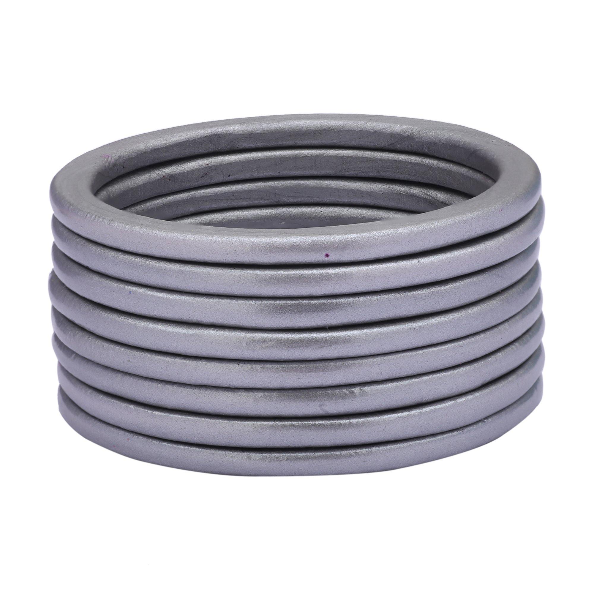Sukriti Ethnic Bridal Wedding Lac Grey Bangles for Girls & Women – Set of 8