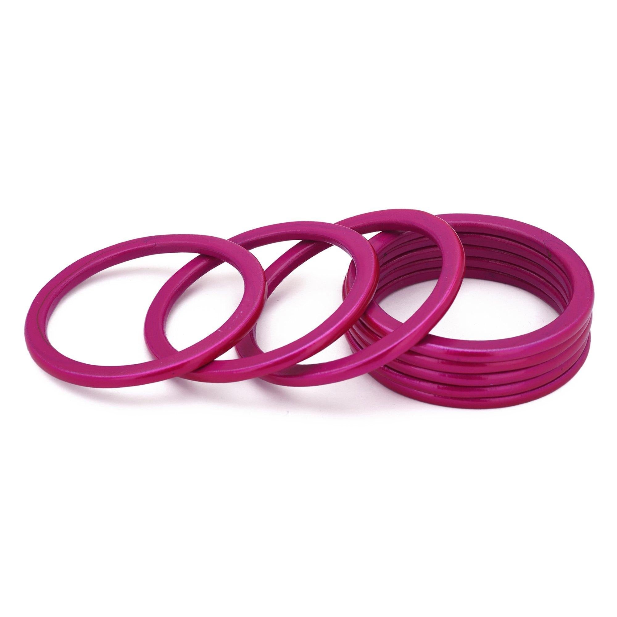 Sukriti Ethnic Bridal Wedding Lac Magenta Bangles for Girls & Women – Set of 8