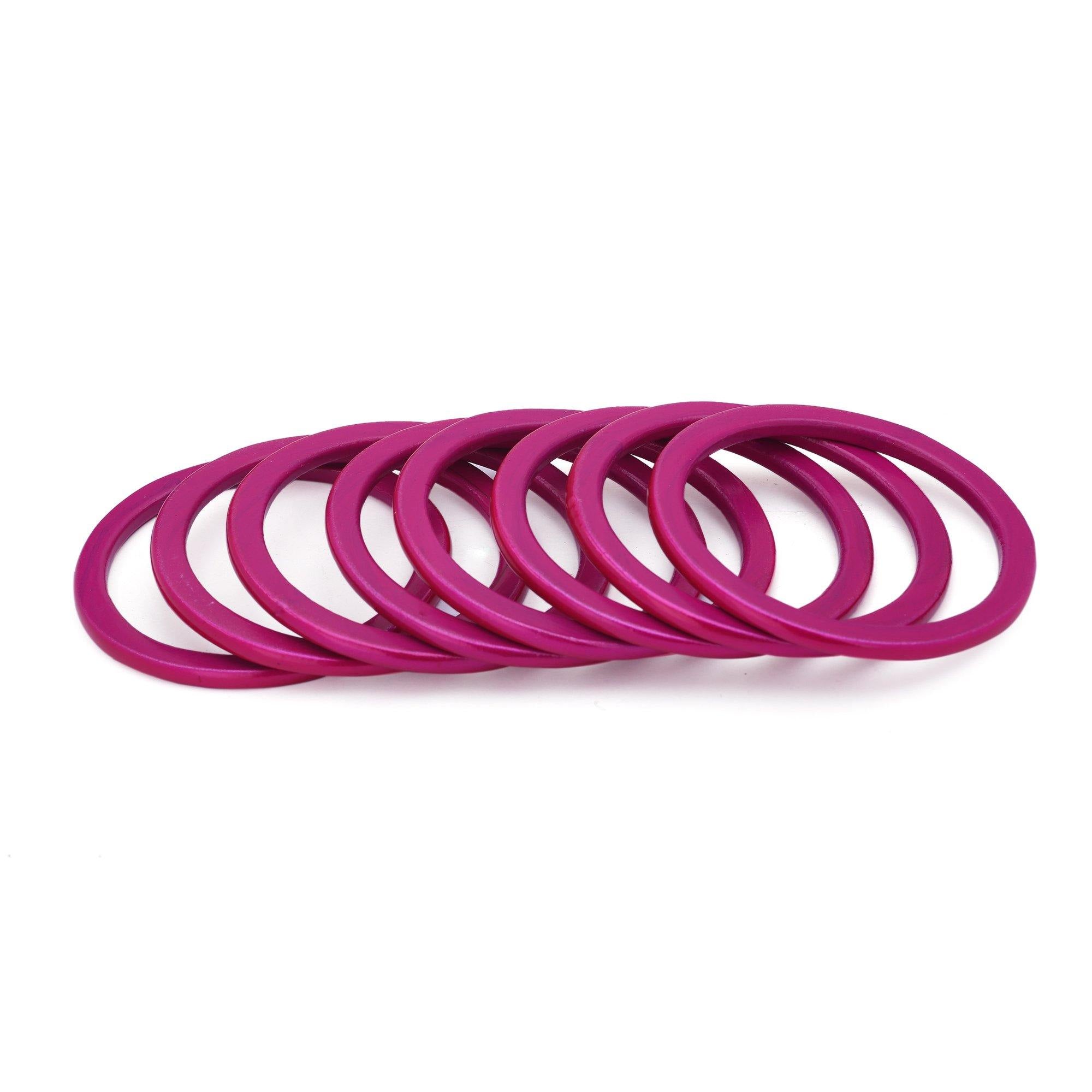 Sukriti Ethnic Bridal Wedding Lac Magenta Bangles for Girls & Women – Set of 8