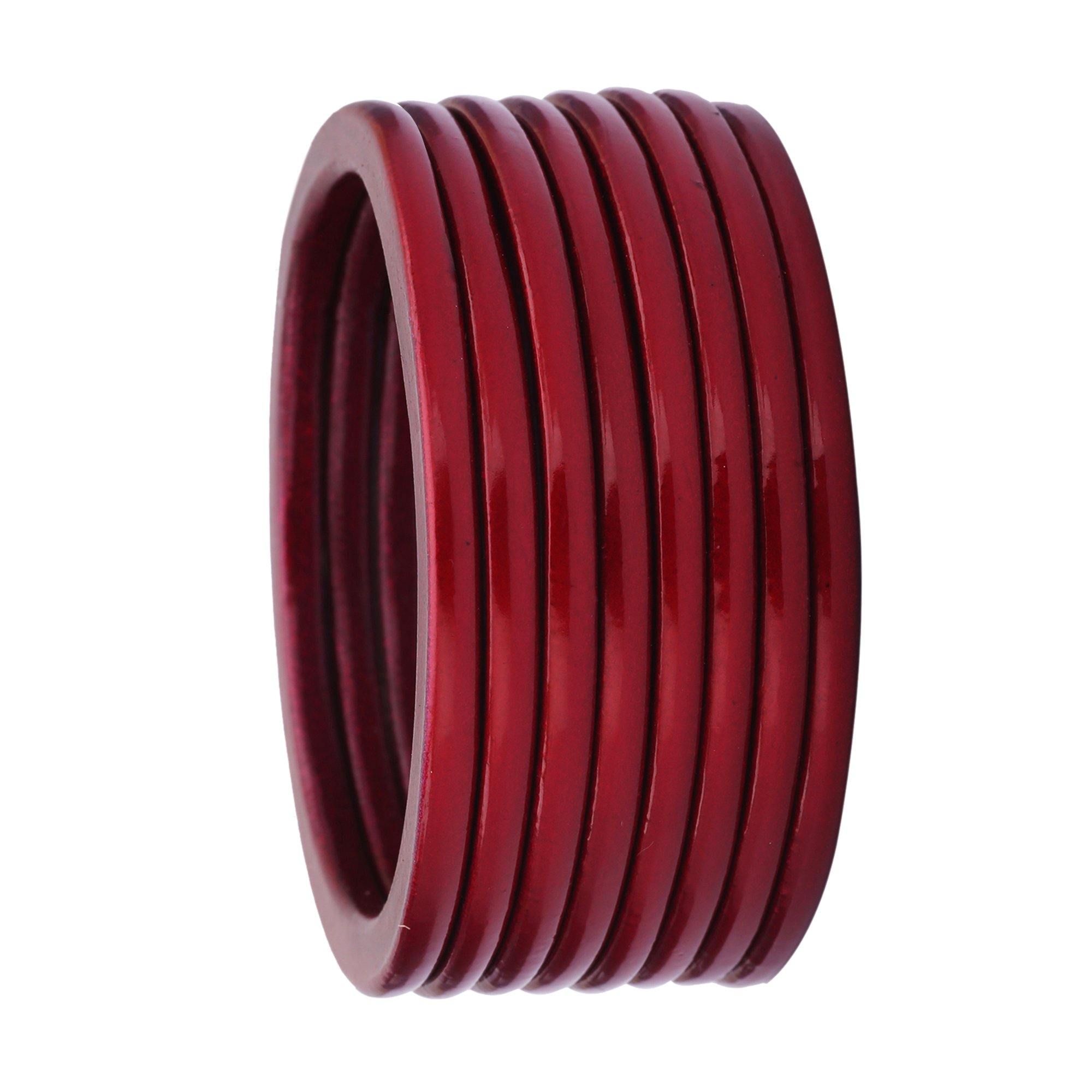 Sukriti Ethnic Bridal Wedding Lac Maroon Bangles for Girls & Women – Set of 8