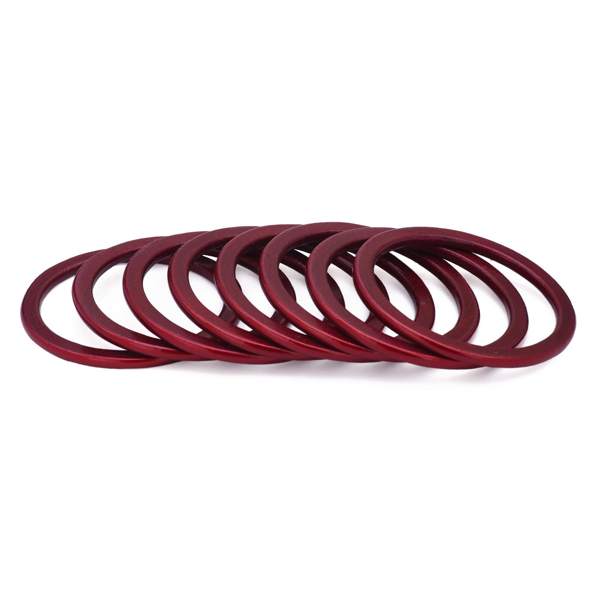 Sukriti Ethnic Bridal Wedding Lac Maroon Bangles for Girls & Women – Set of 8