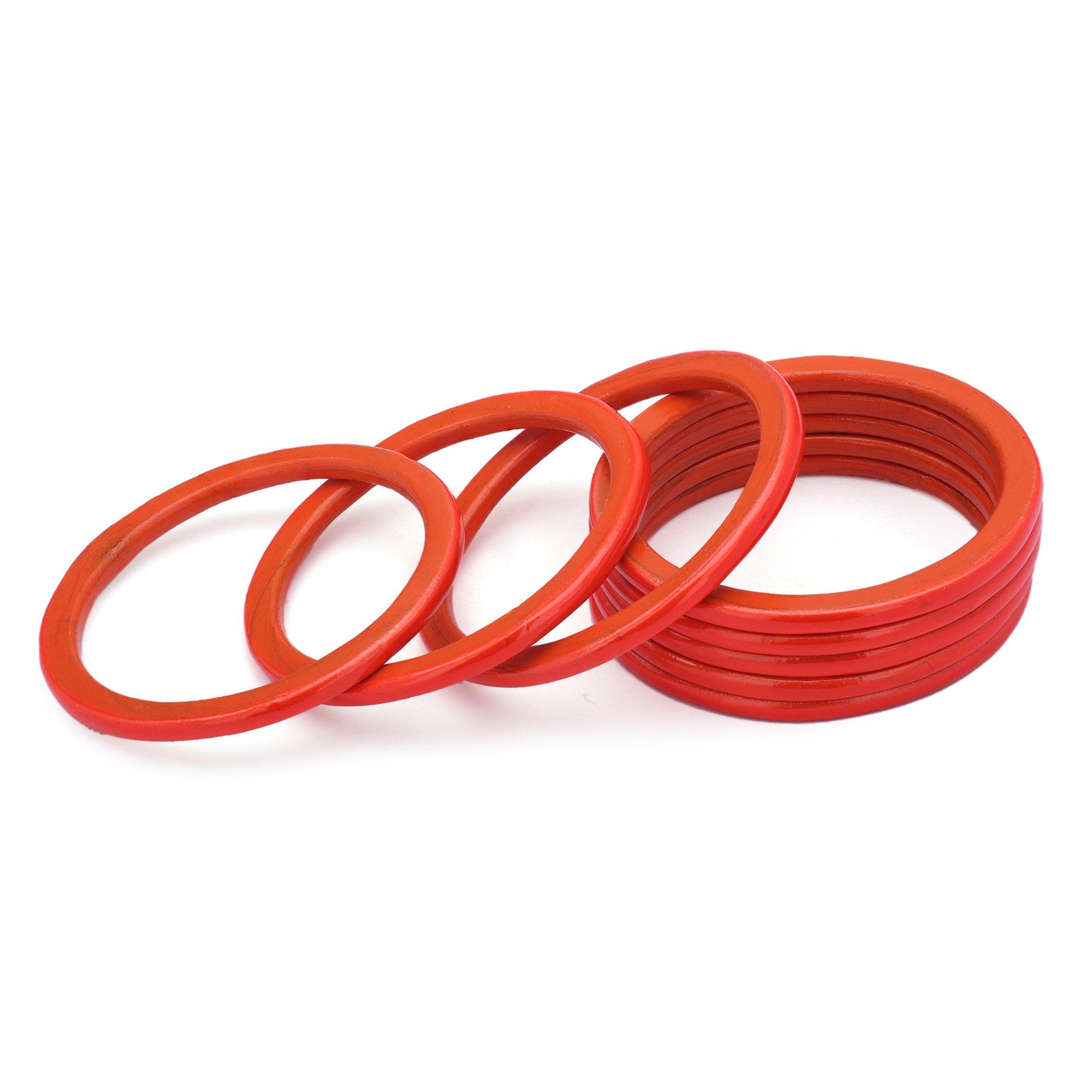 Sukriti Ethnic Bridal Wedding Lac Orange Bangles for Girls & Women – Set of 8