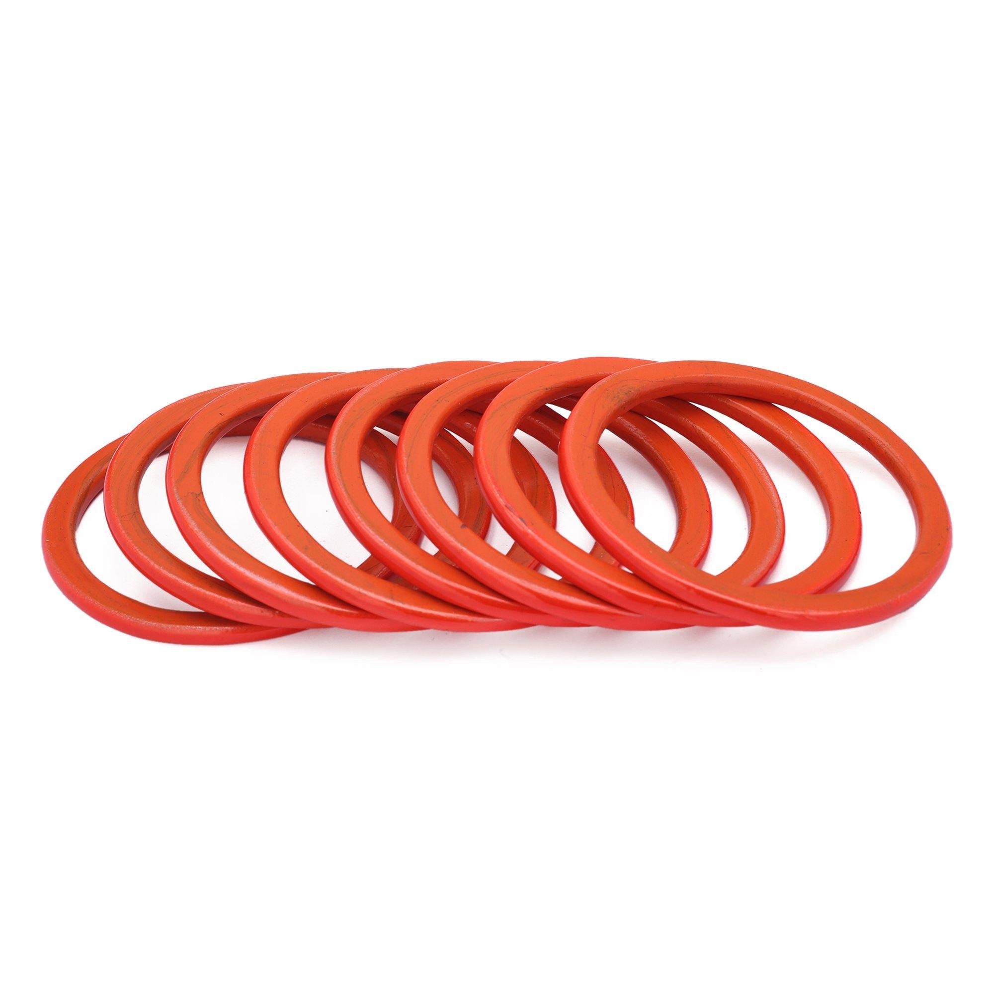 Sukriti Ethnic Bridal Wedding Lac Orange Bangles for Girls & Women – Set of 8