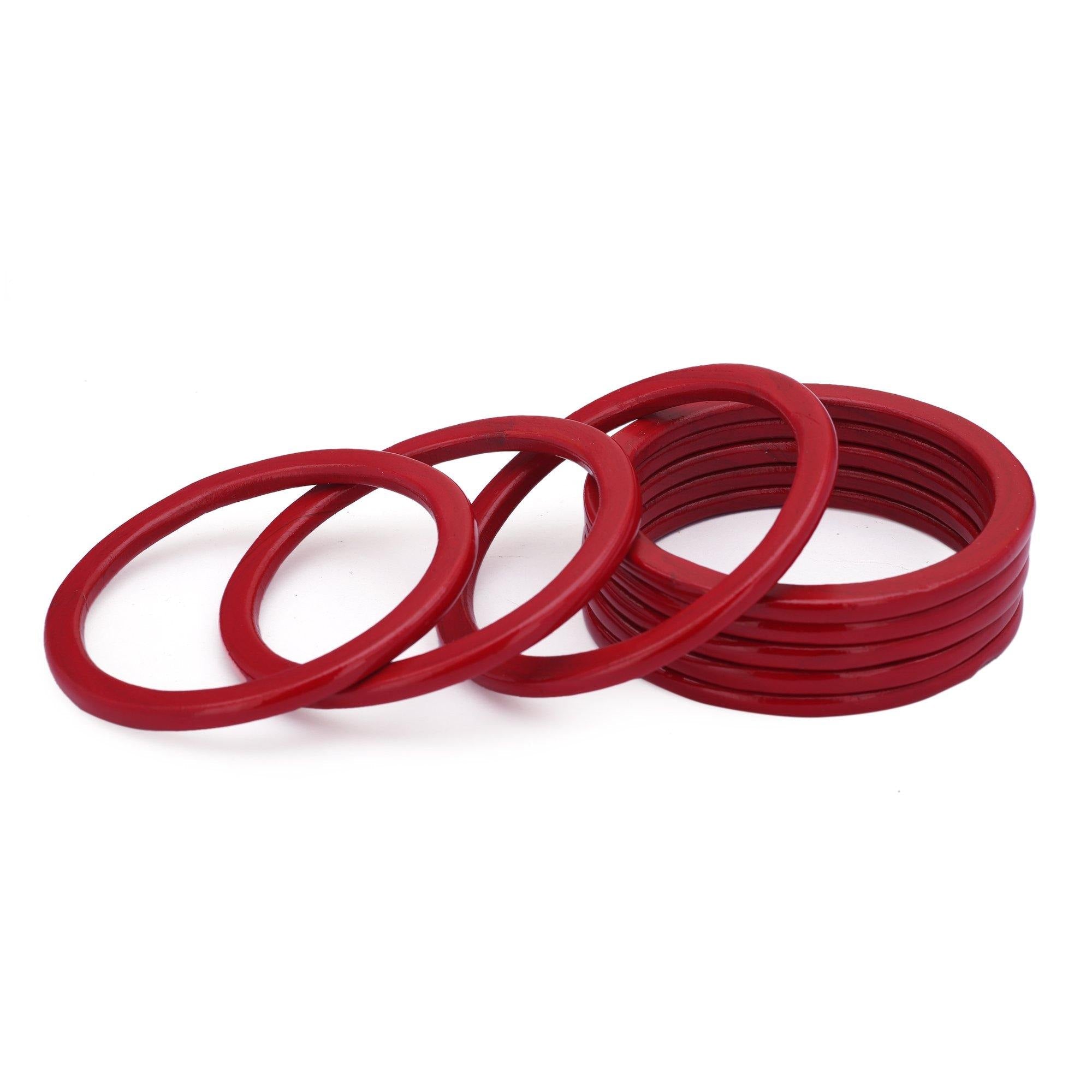 Sukriti Ethnic Bridal Wedding Lac Red Bangles for Girls & Women – Set of 8