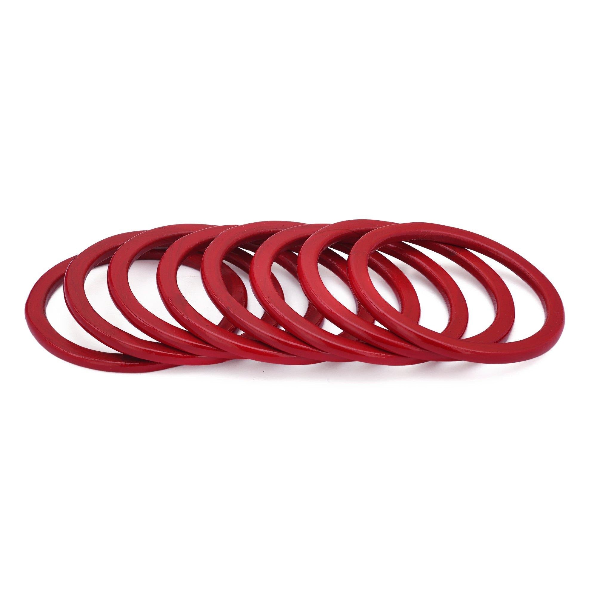 Sukriti Ethnic Bridal Wedding Lac Red Bangles for Girls & Women – Set of 8
