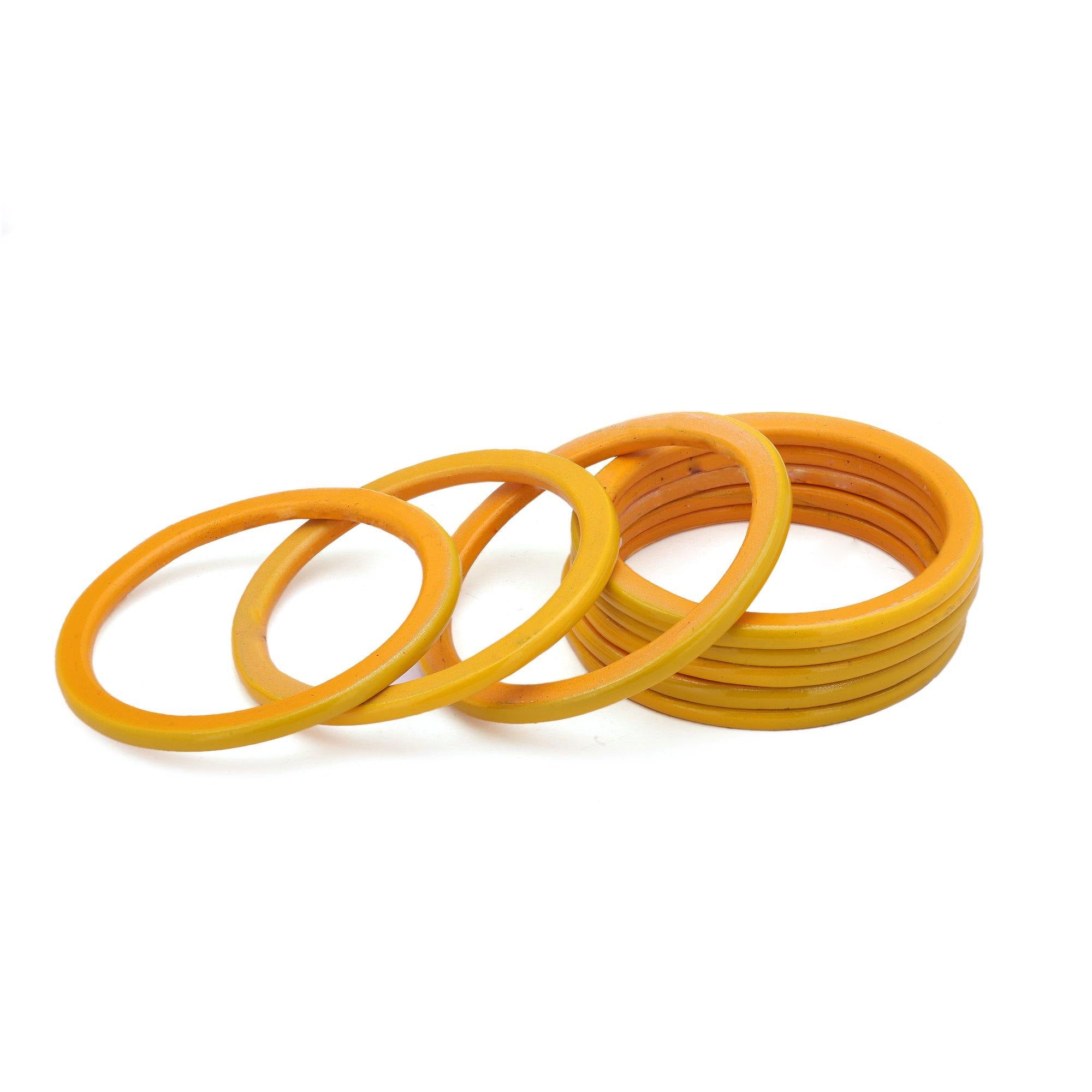 Sukriti Ethnic Bridal Wedding Lac Yellow Bangles for Girls & Women – Set of 8